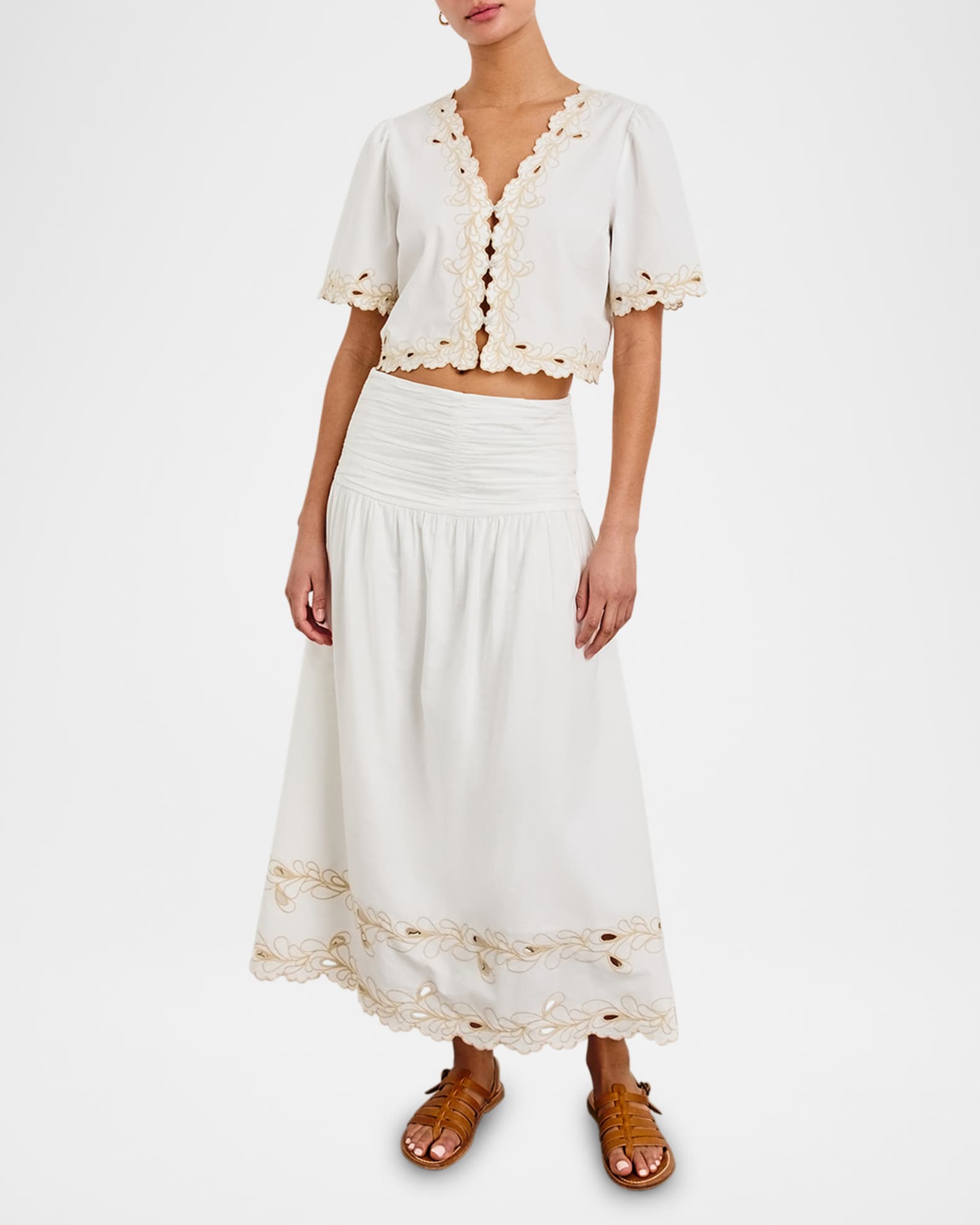 Cataluna Embroidered Button-Front Shirt 1