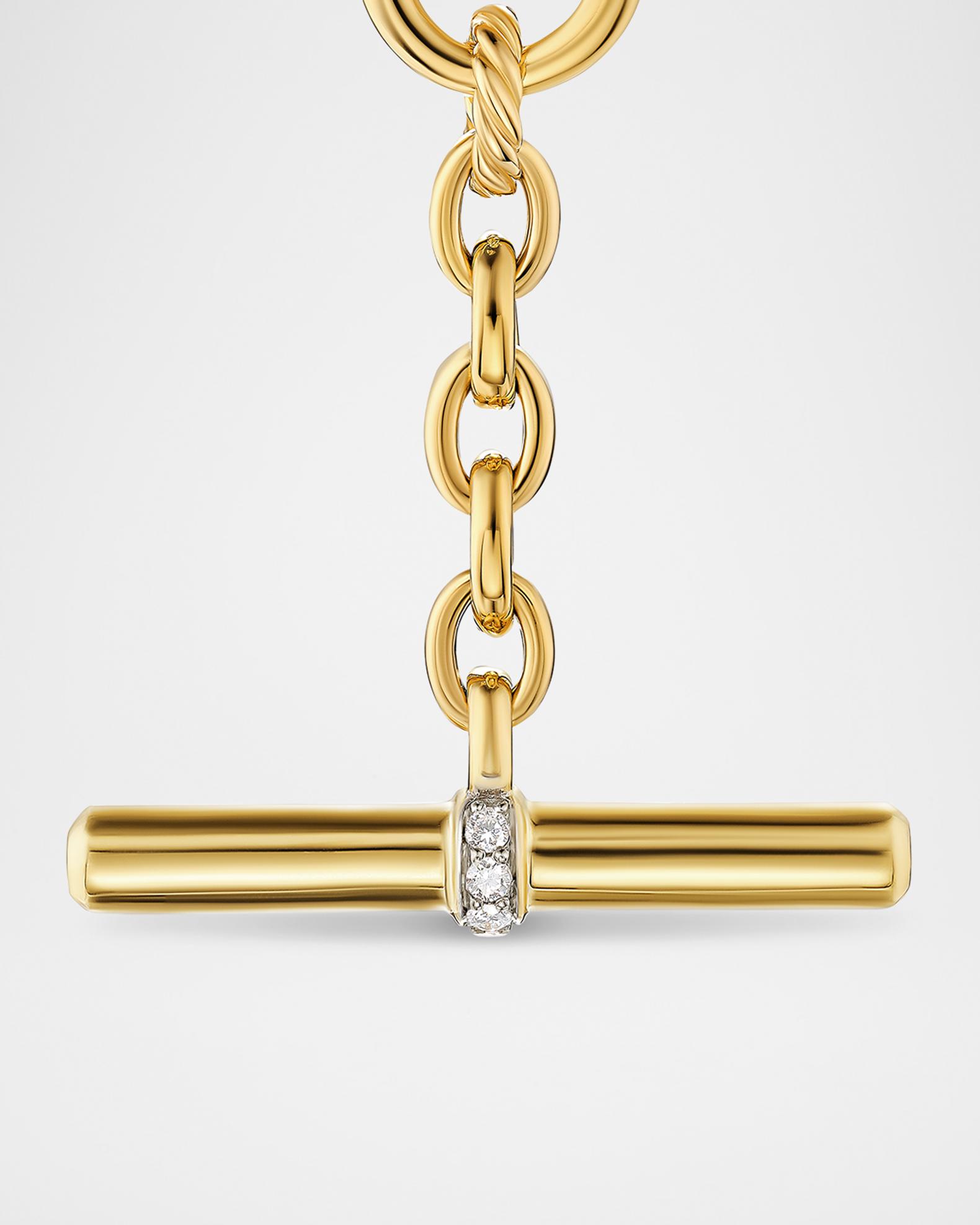 David Yurman DY Mercer Petite Toggle Necklace with Diamonds in 18K