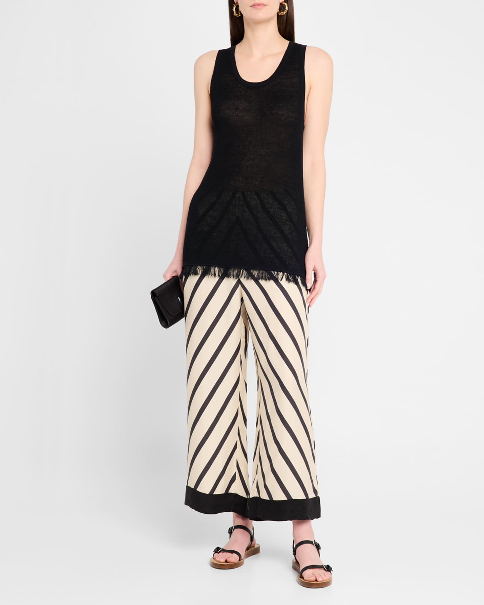 Rhys Fringe-Hem Knit Tank 1