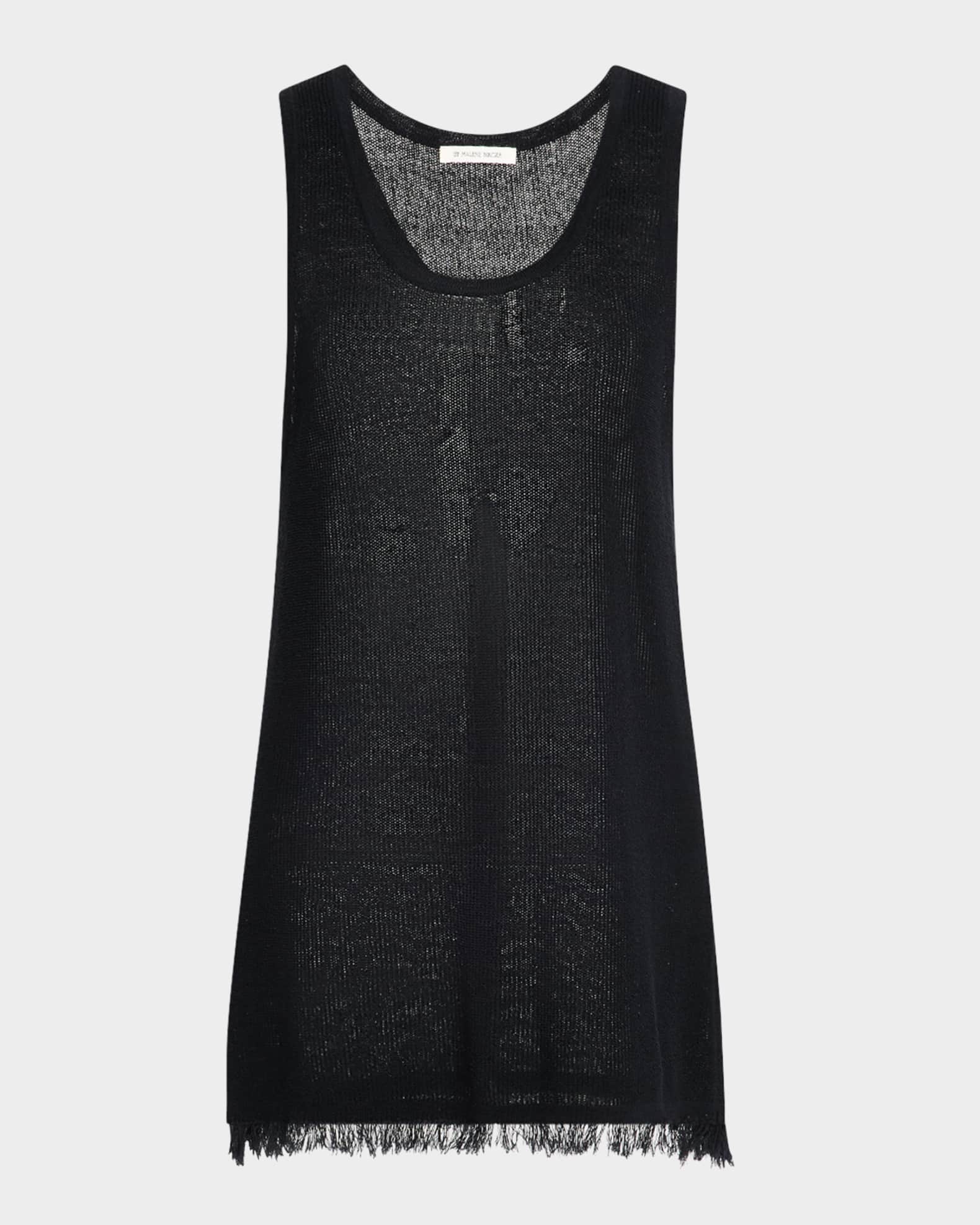 Rhys Fringe-Hem Knit Tank 0
