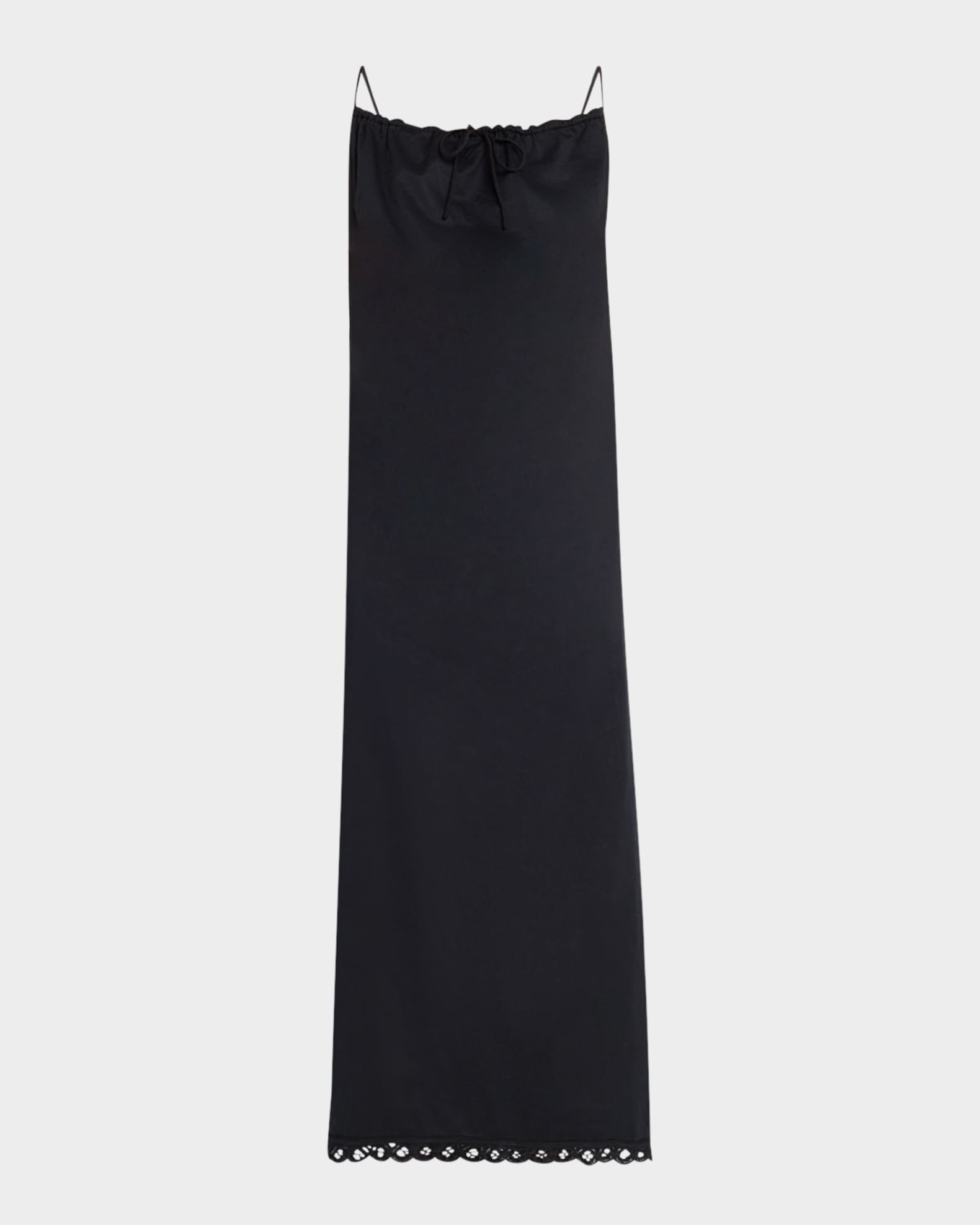 Elizabeth Lace-Trim Organic Cotton Midi Dress 0