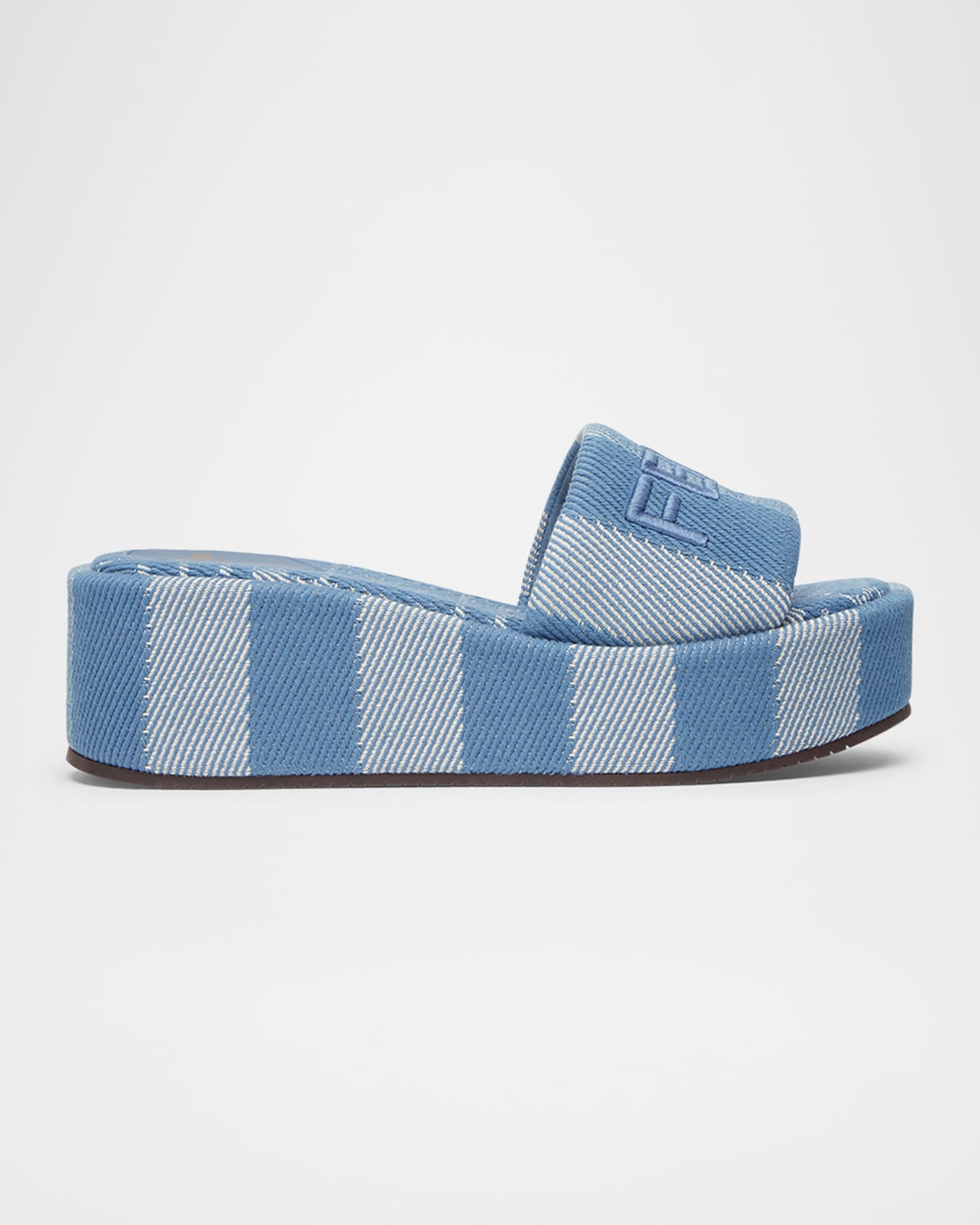 Sunshine Stripe Logo Platform Sandals 0