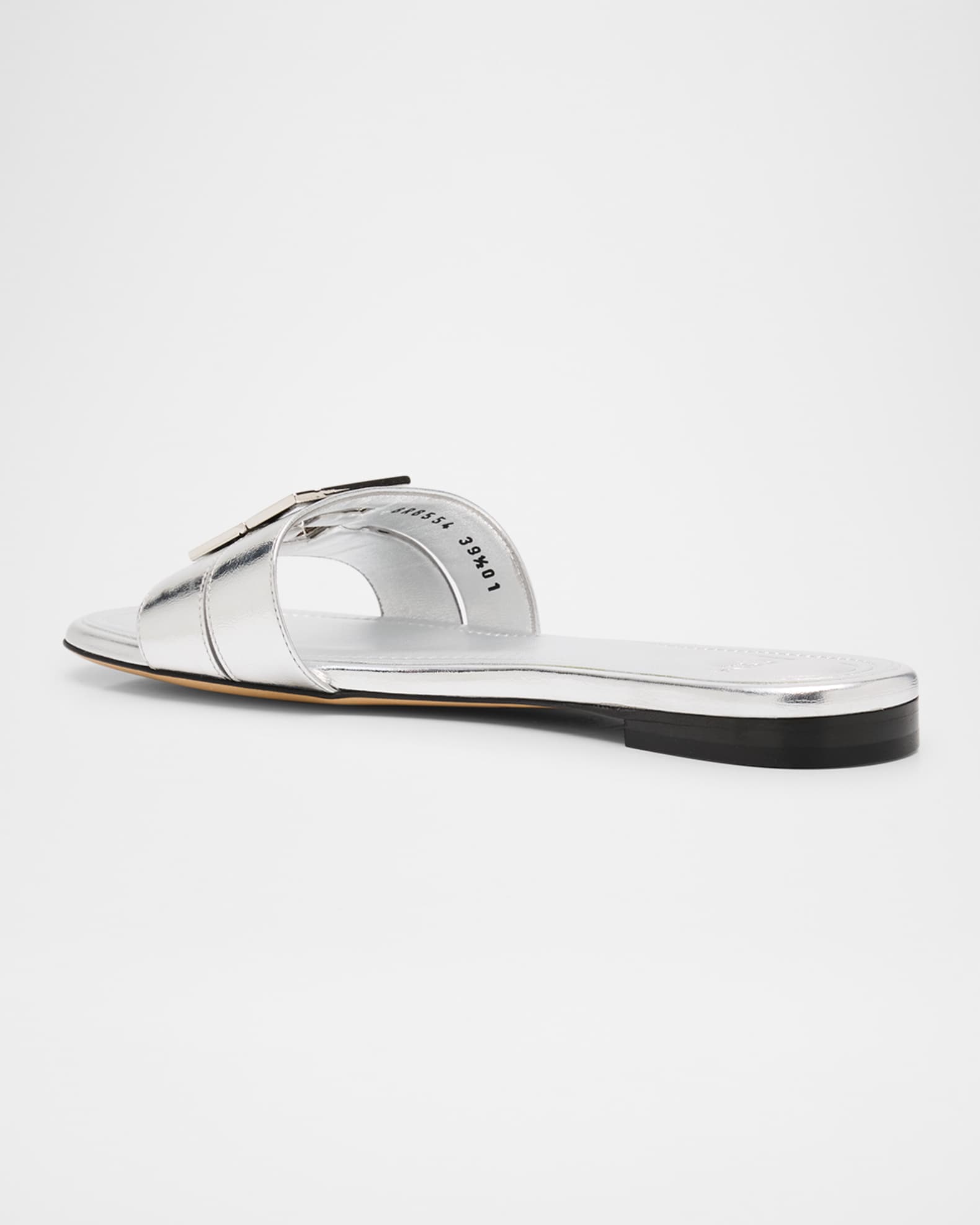 Fendi FFold Metallic Leather Sandals | Neiman Marcus