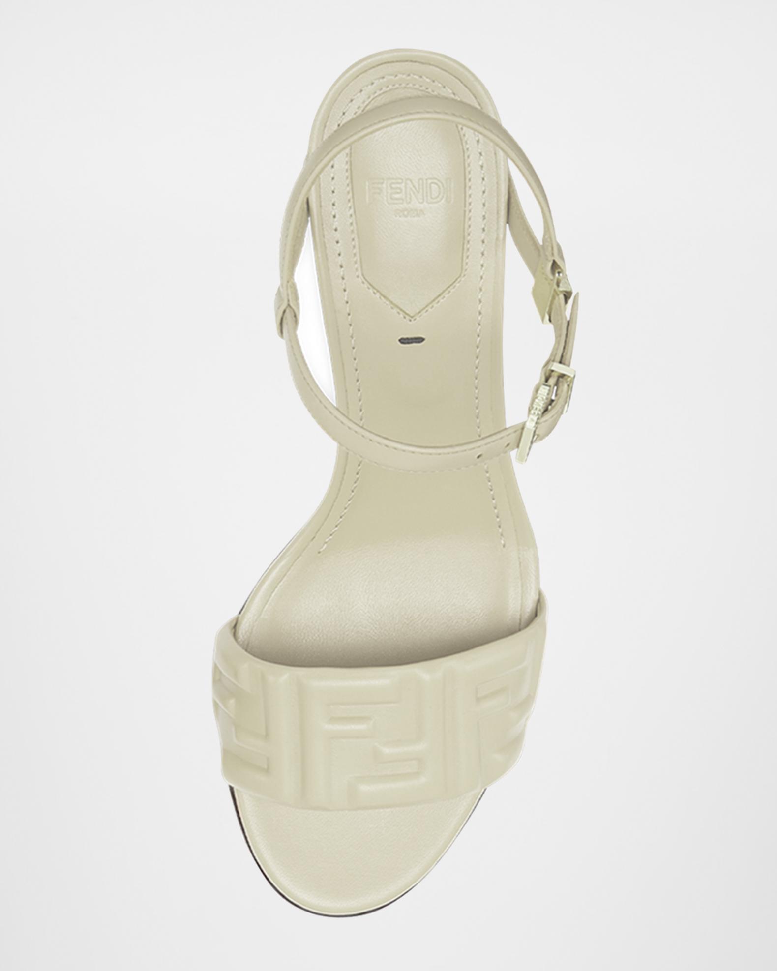 Fendi Delfina FF Leather Block-Heel Sandals | Neiman Marcus