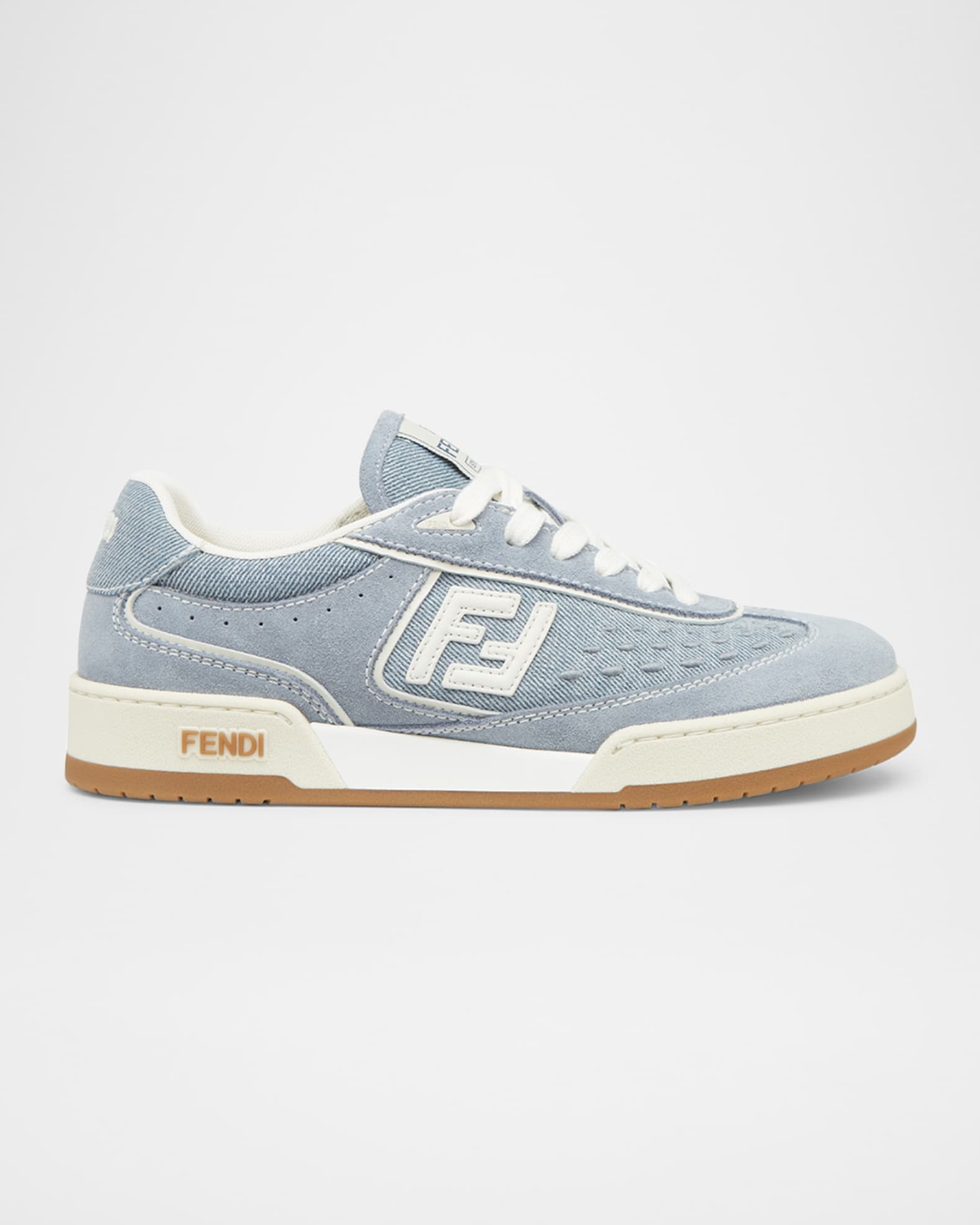 Match Denim and Suede Low-Top Sneakers 0