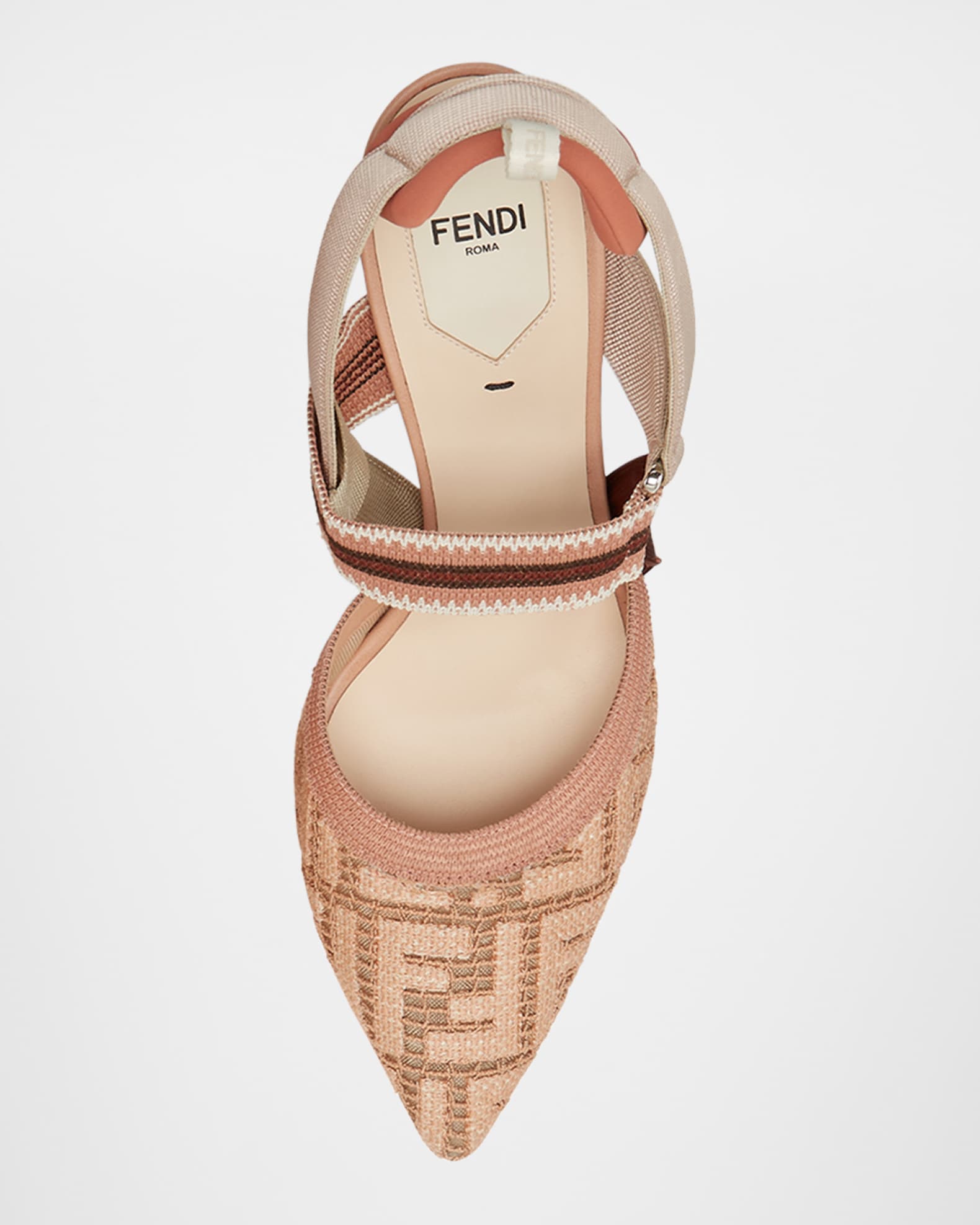 25cm FENDI ワンポイントロゴ パンプス フラップシューズ 38 Fendi Colibri Slingback Pumps | Neiman Marcus