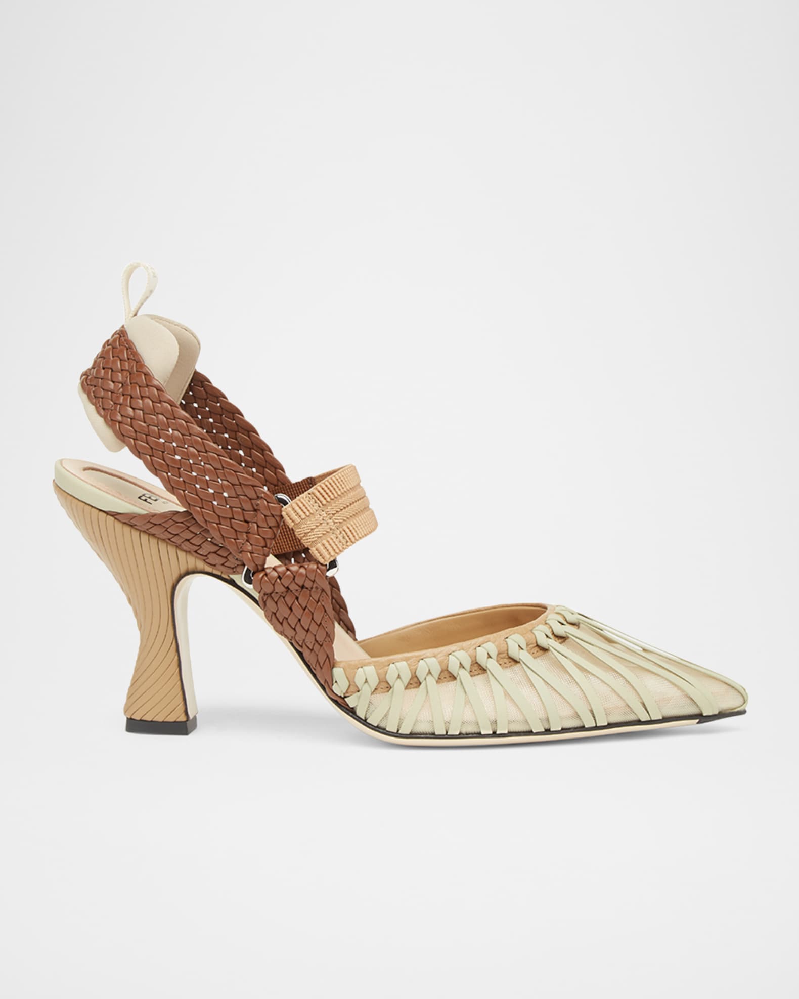 Colibri Woven Leather Sporty Slingback Pumps 0