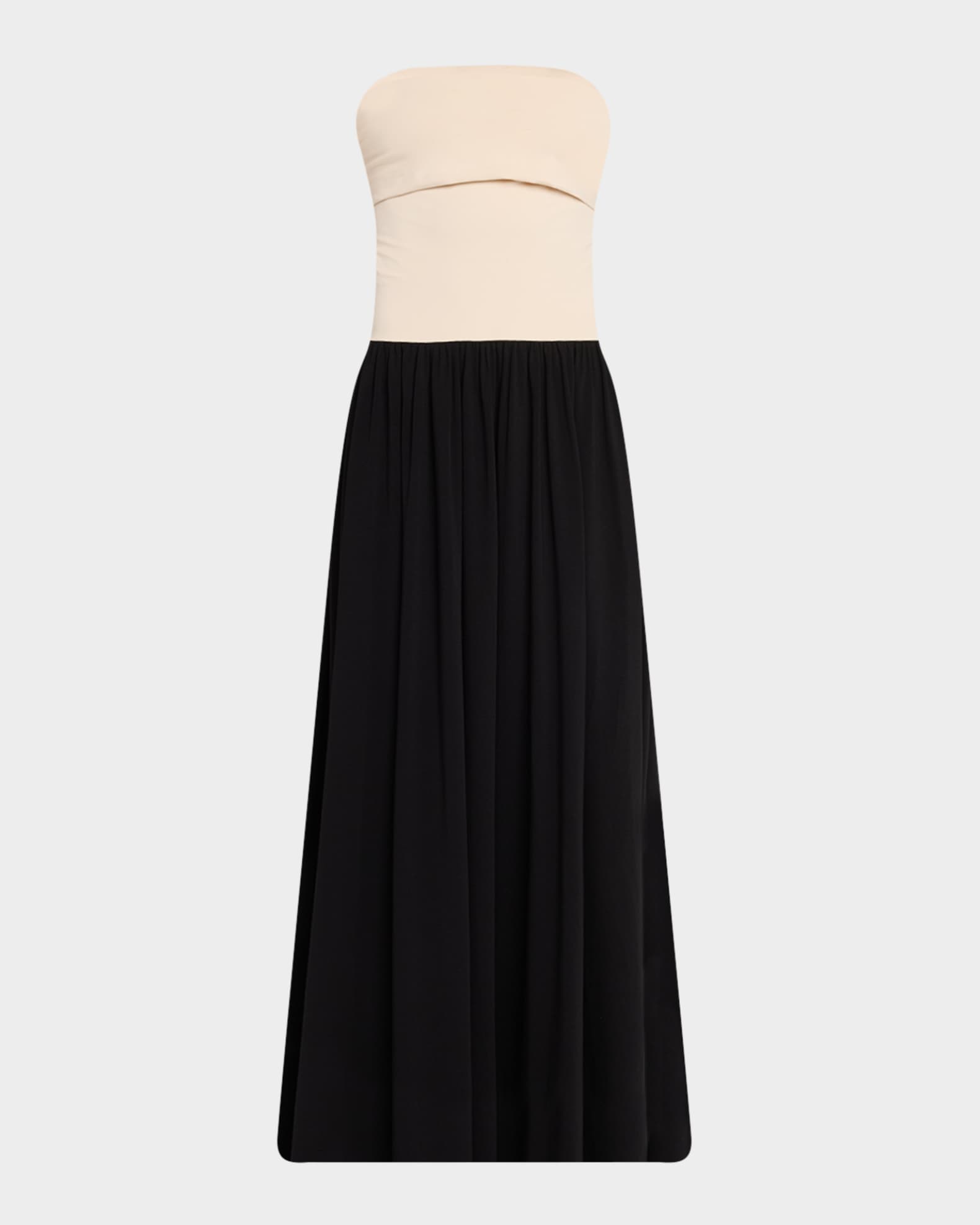 “By Malene Birger” Maylas カフタンドレス Black By Malene Birger Marciella Strapless Two-Tone Maxi Dress