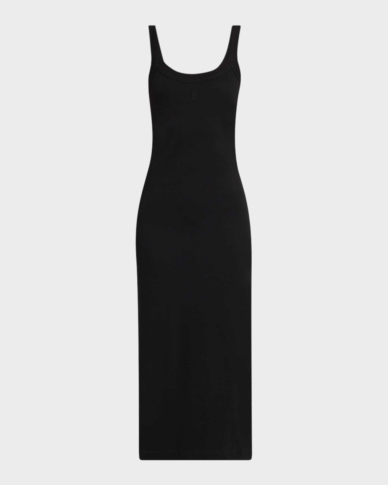 Lio Ribbed Scoop-Neck Midi Dress 0