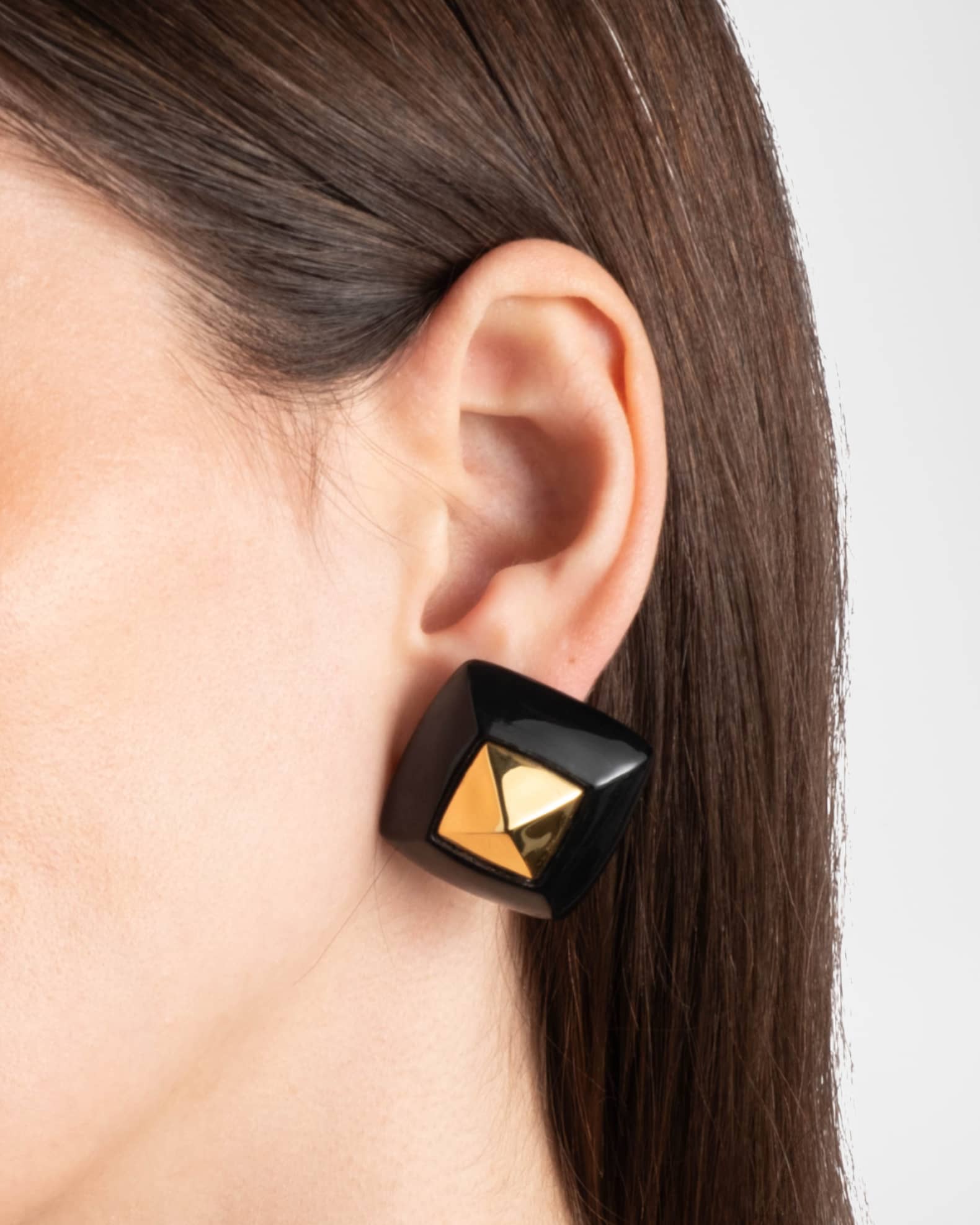 Luminous Lucite Armor Post Earrings 1