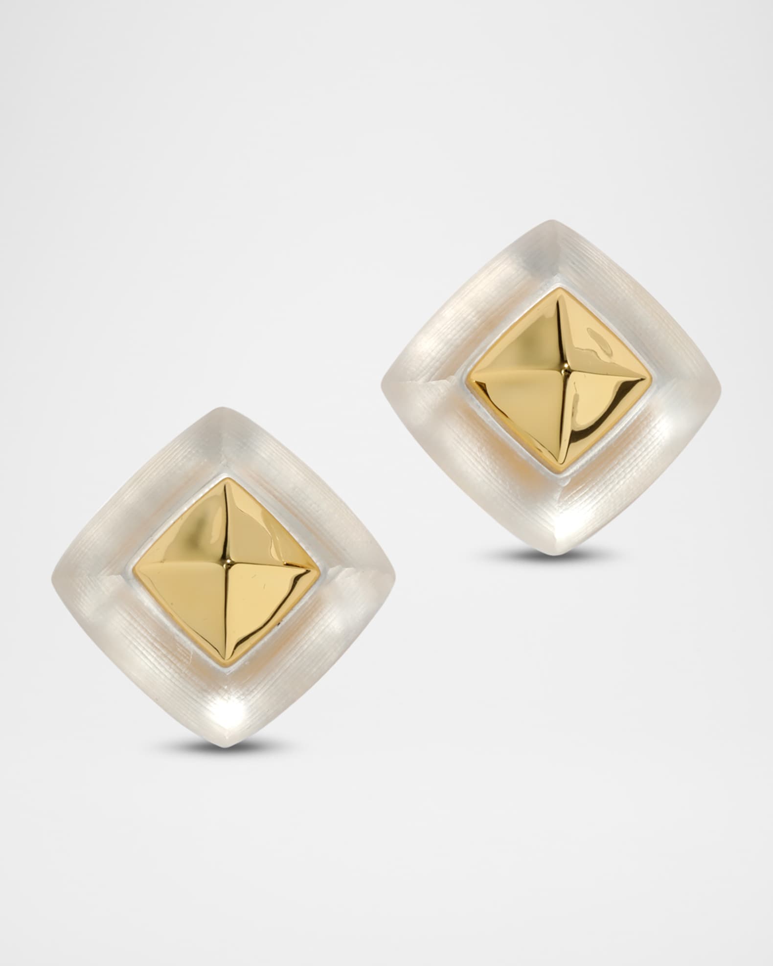 Luminous Lucite Armor Post Earrings 0