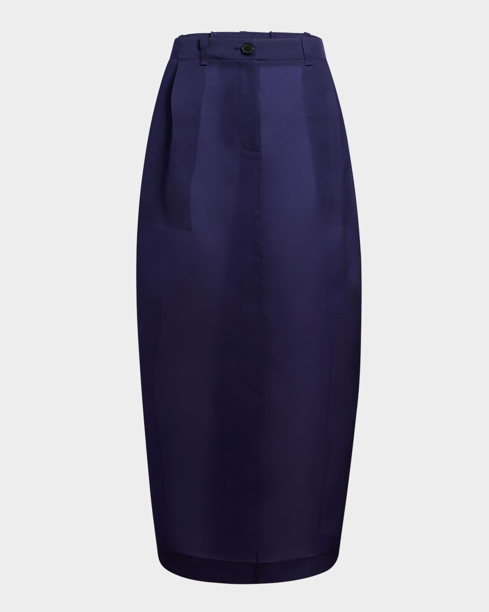 Lucian Long Pleated Silk Skirt 0
