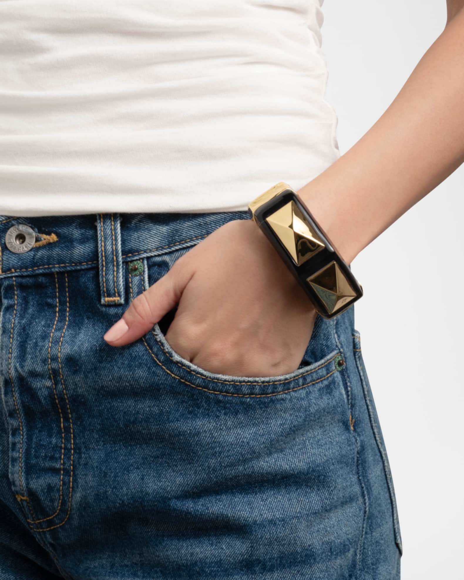 Luminous Lucite Armor Hinge Bracelet 1