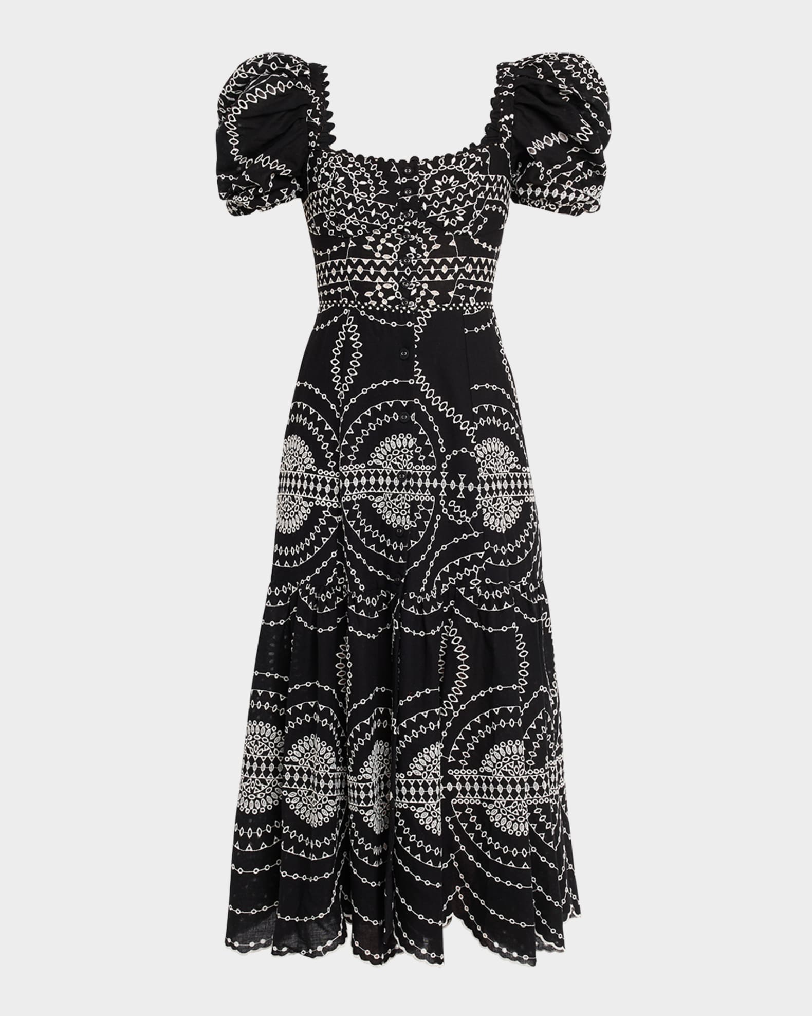 Kaysa Embroidered Midi Dress 0