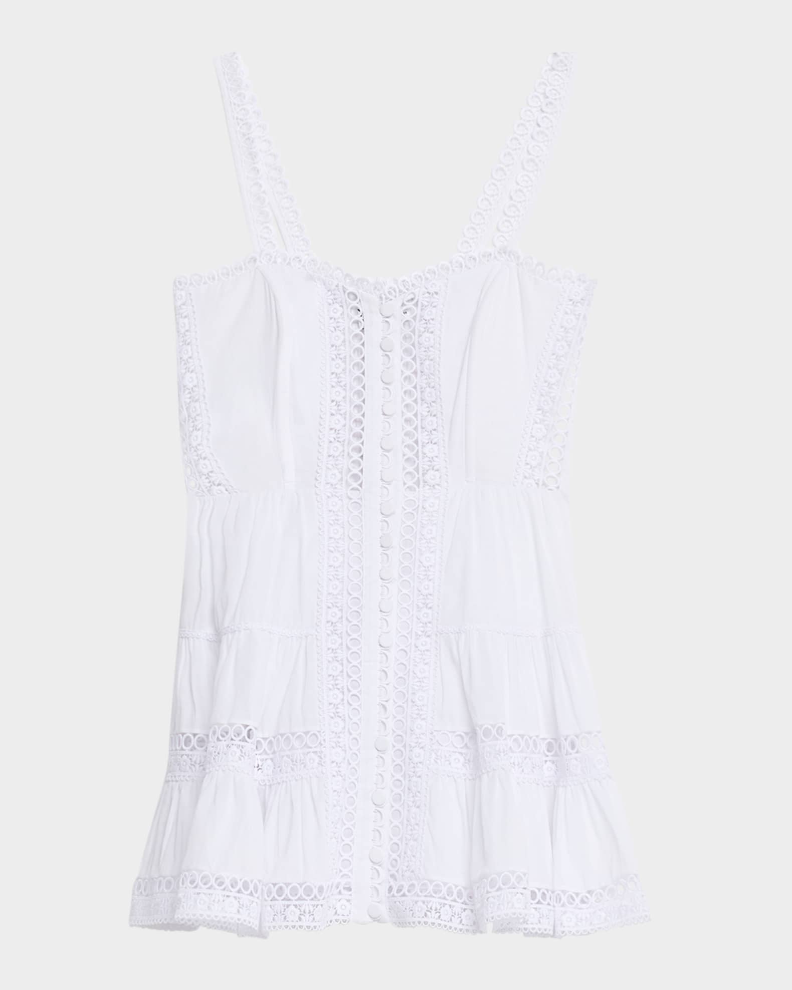 Lenora Embroidered Mini Dress 0