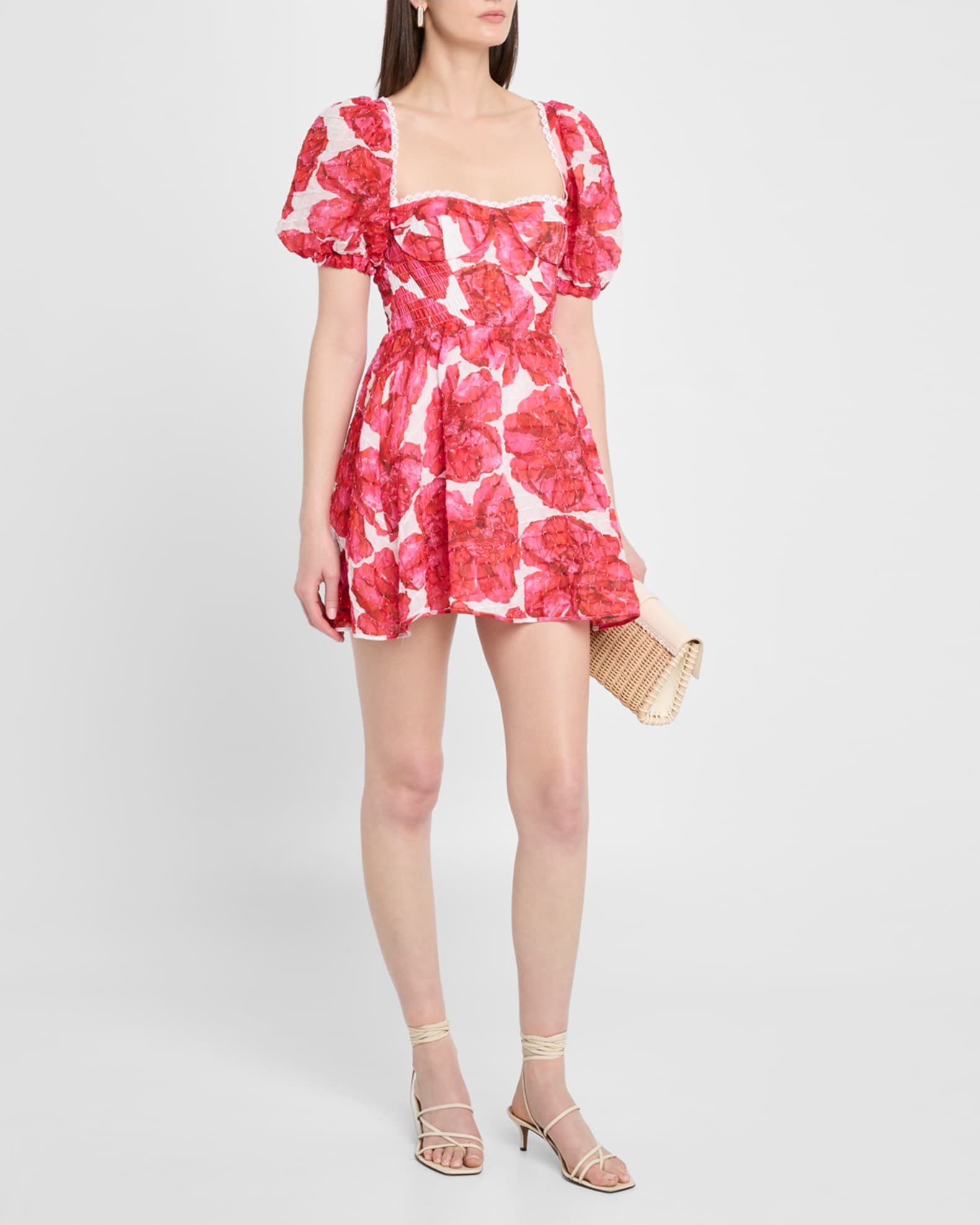 Ceile Puff-Sleeve Mini Dress 1