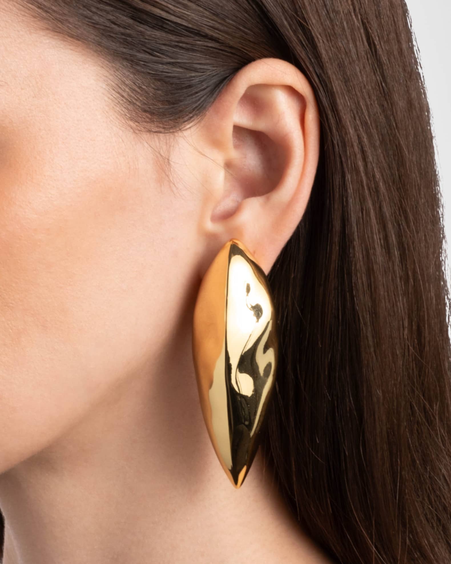 Brut Gold Armor Clip-On Earrings 1