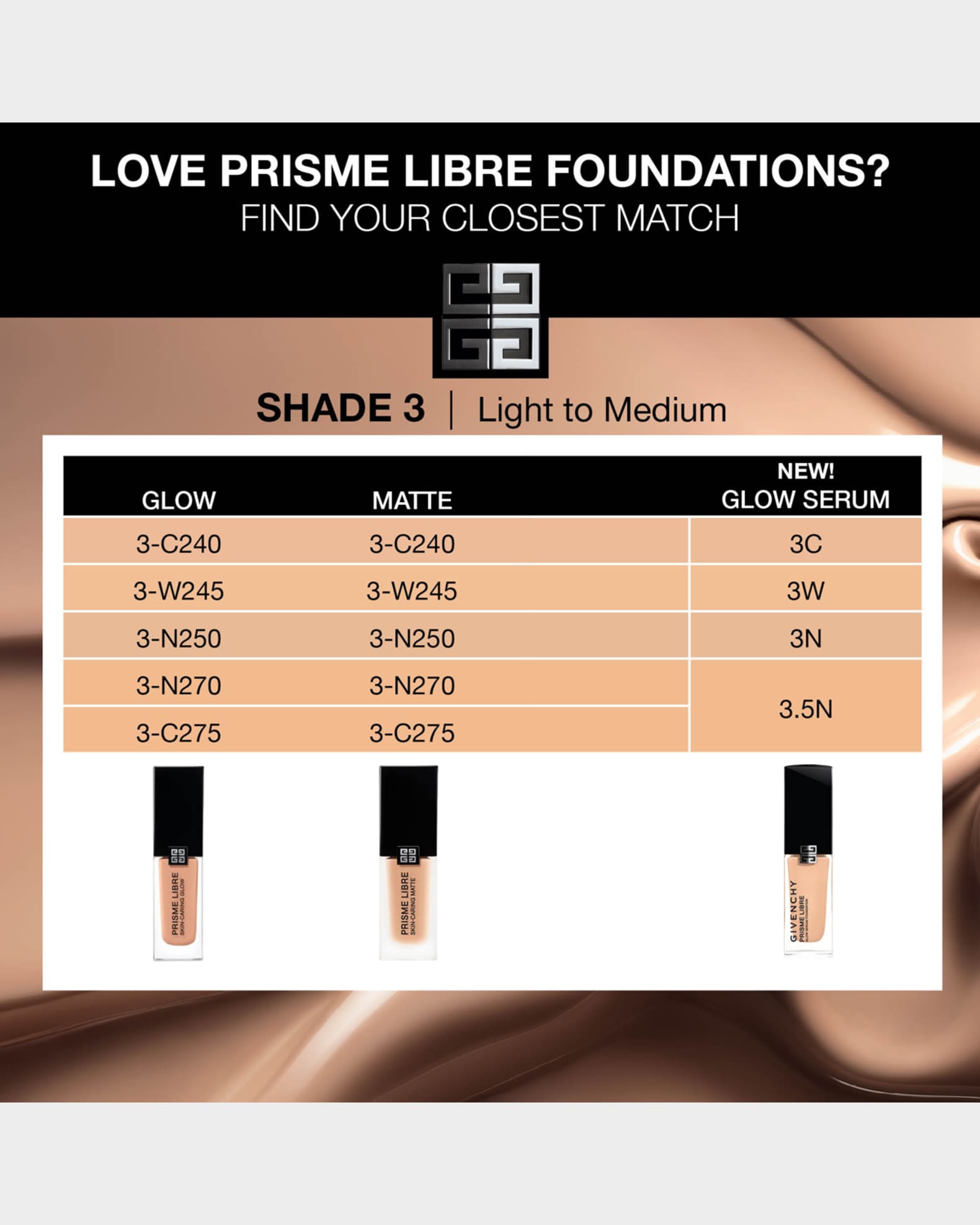 Prisme Libre Glow Serum Blurring & Hydrating Foundation, 1 oz. 1
