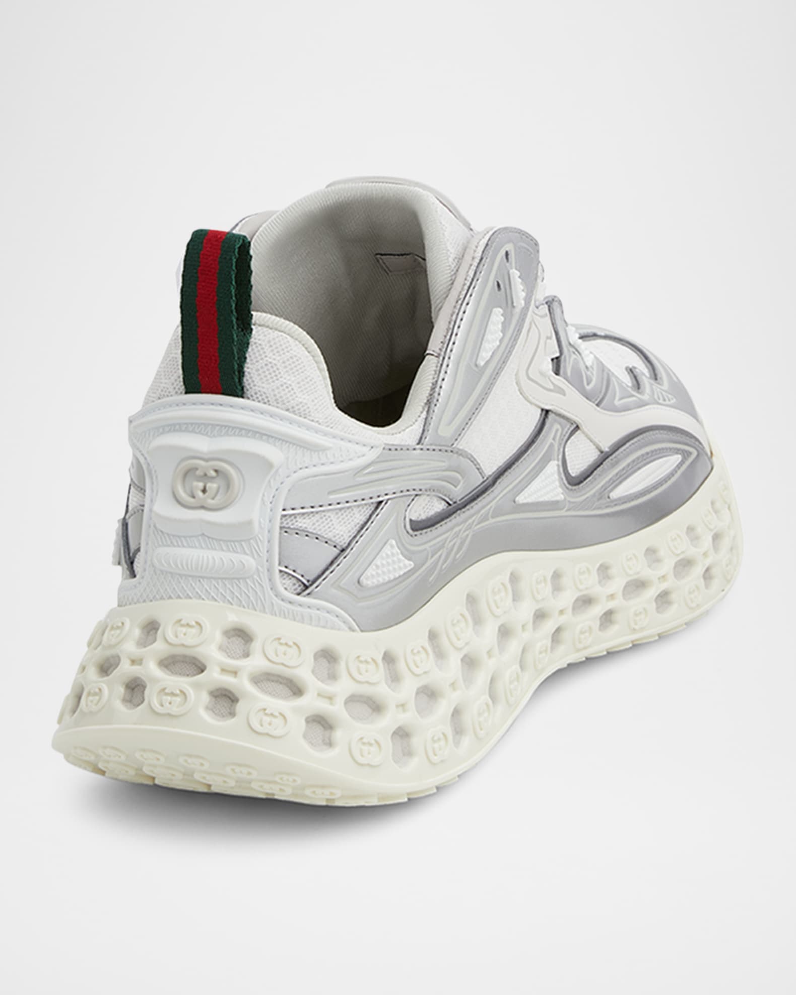 Gucci Men's cub3d Metallic Demetra and Mesh Runner Sneakers