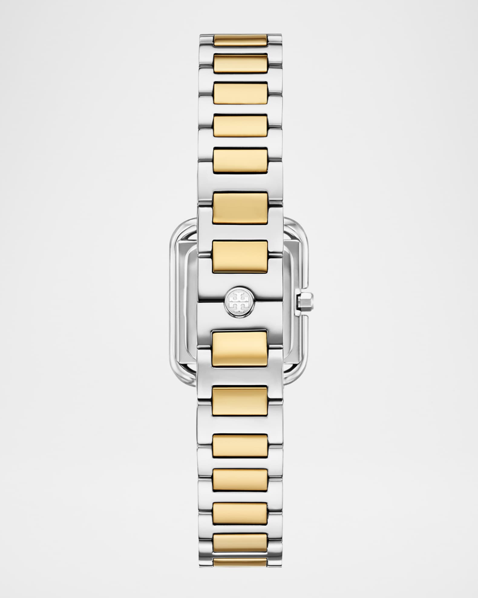 Tory Burch Mini Kira Square Two-Tone Stainless Steel Watch - Silver