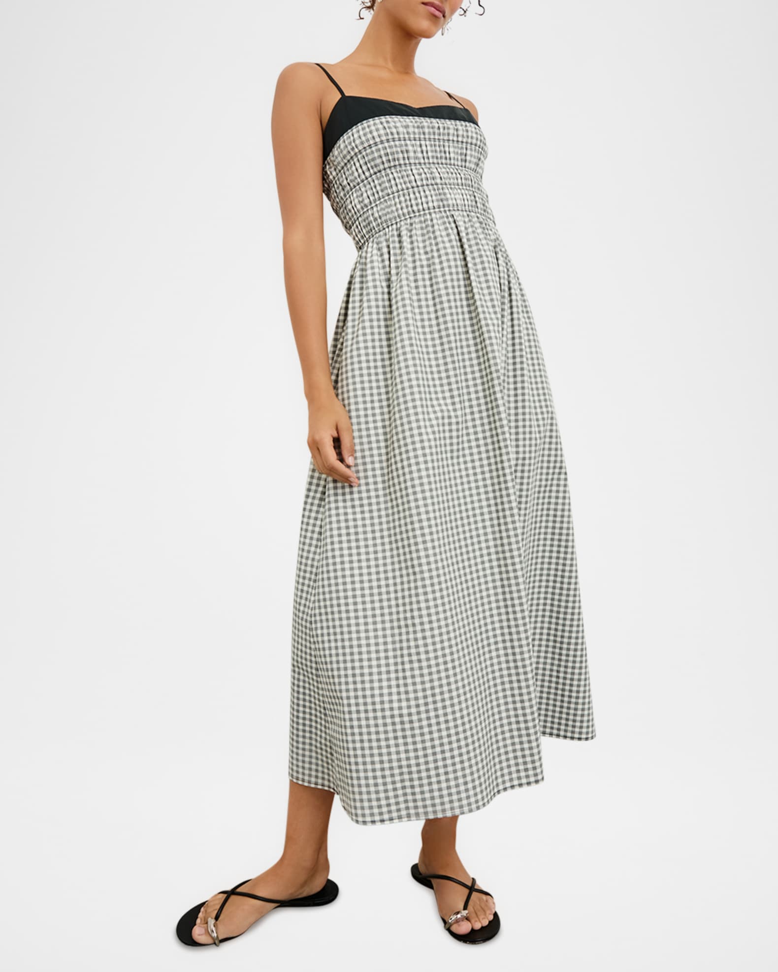 Rails Primrose Smocked Bodice Midi Dress- Palma Stripe