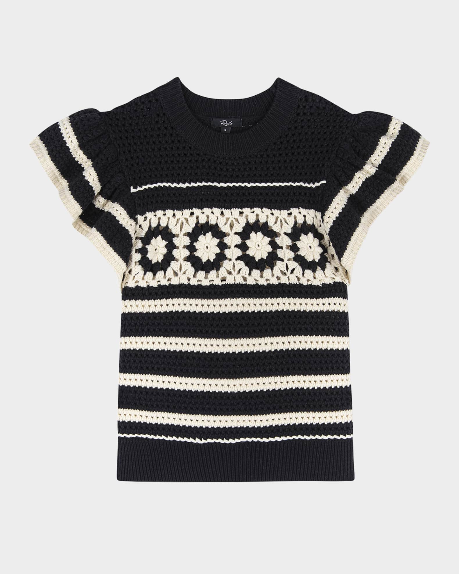 Penelope Crochet Stripe Top