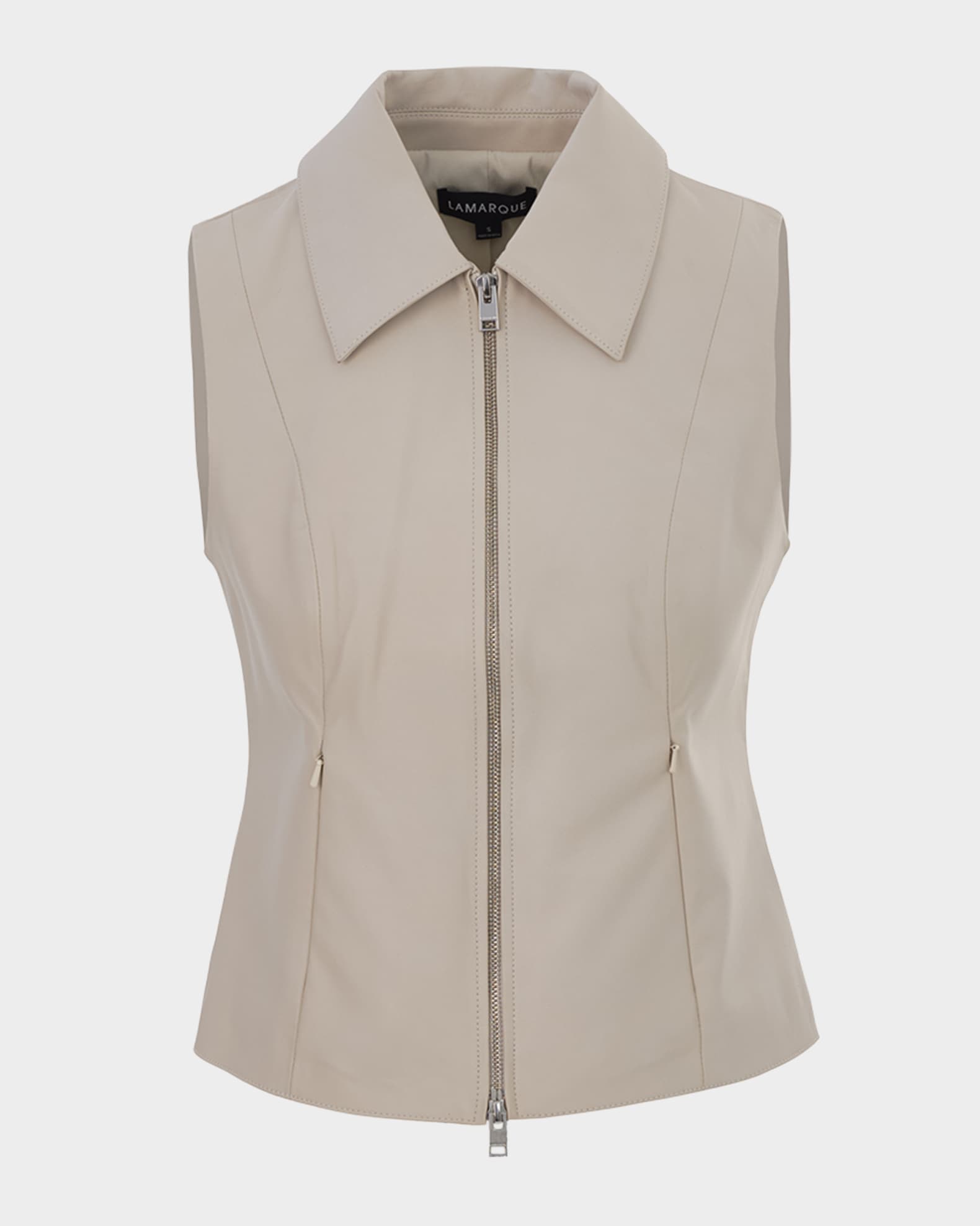 Charlie Fitted Leather Vest 0