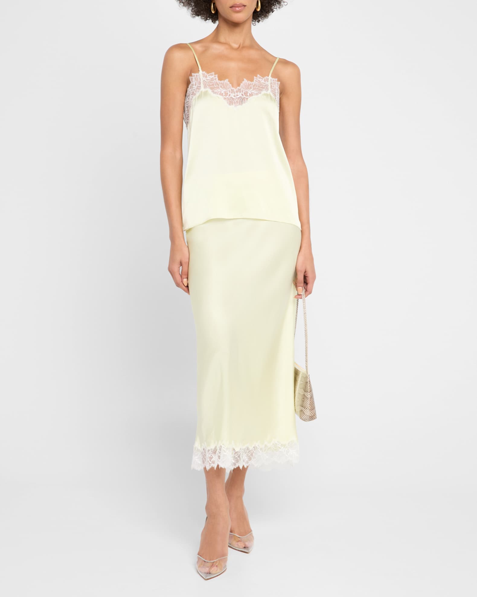 Miranda Scalloped Lace Bias-Cut Skirt 1