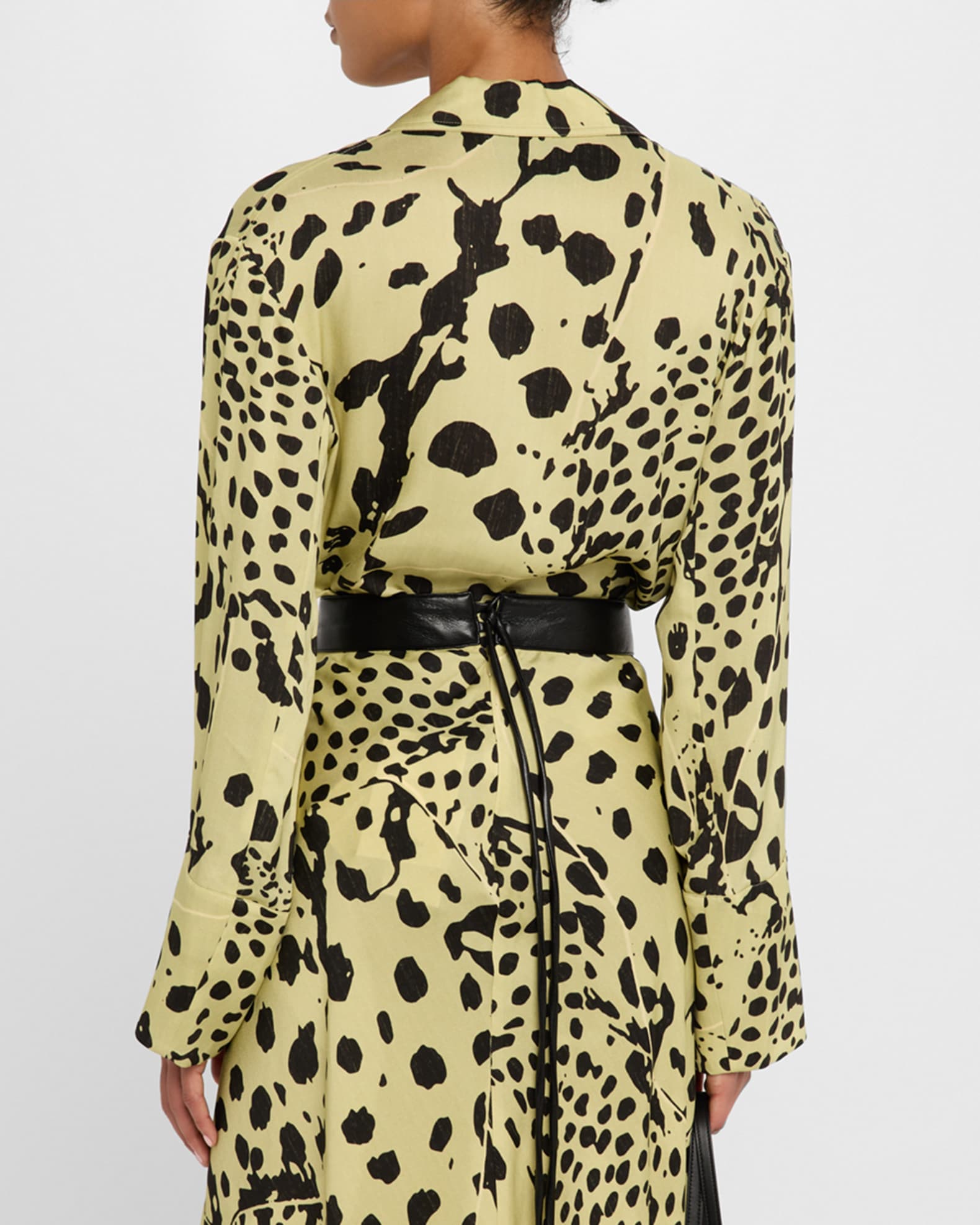 Nanushka Cadie Cheetah-Print Georgette Blouse | Neiman Marcus