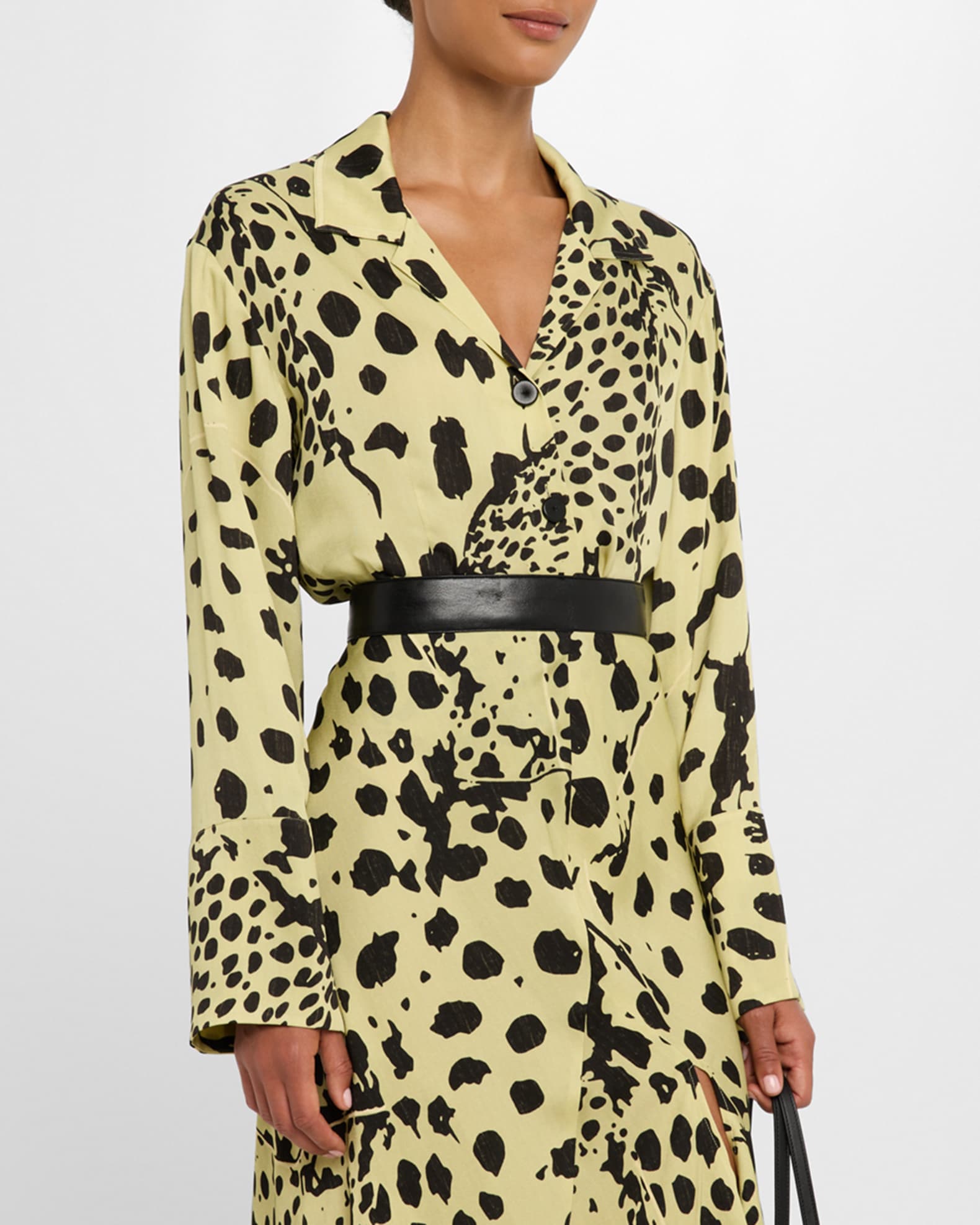 NEWモデル Nanushka Cadie Cheetah-Print Georgette Blouse | Neiman Marcus トップス