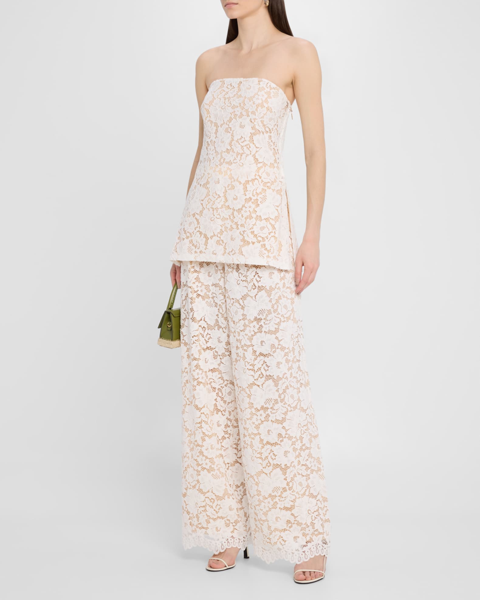 Estelle Lace Pintuck Pants with Nude Lining 1