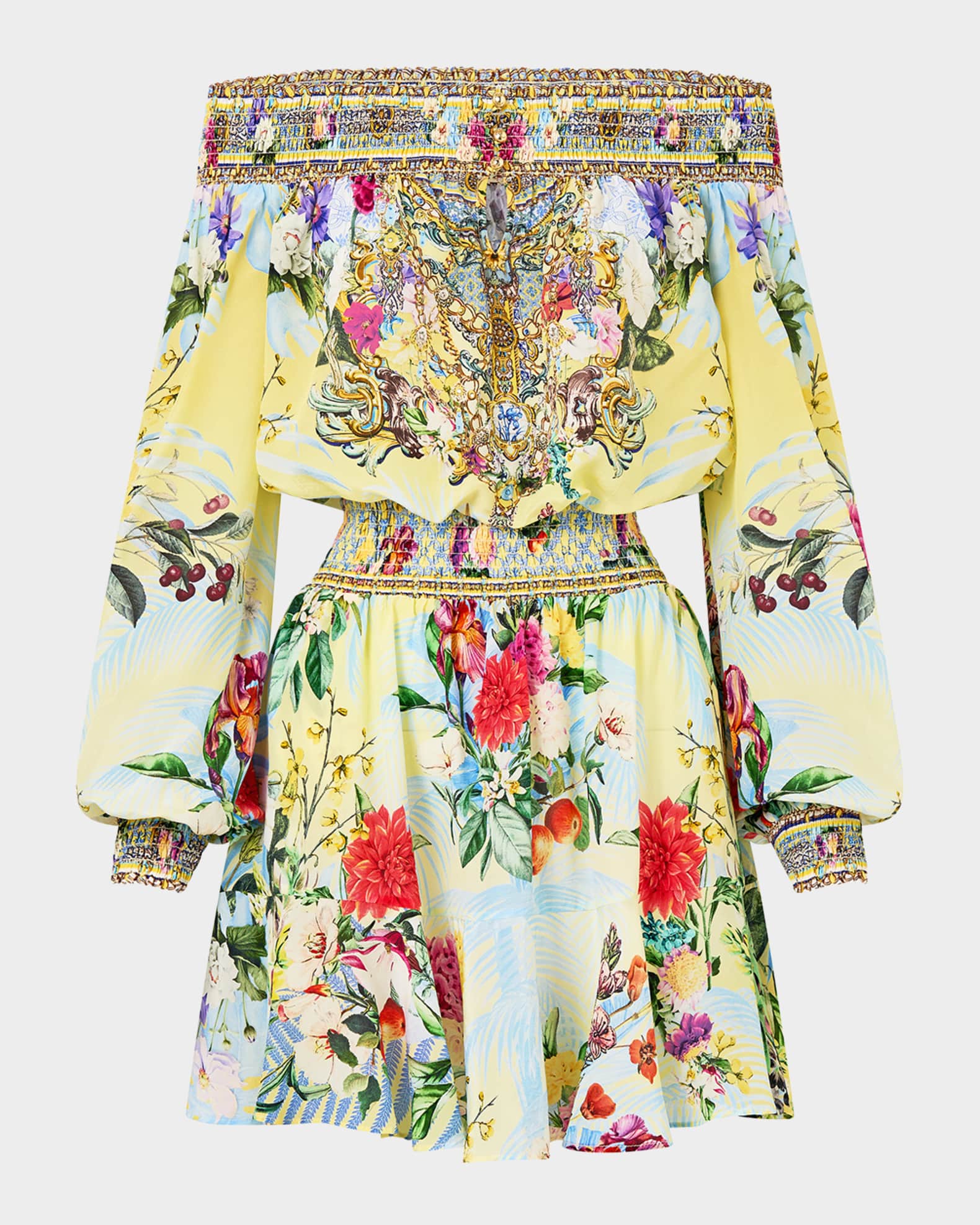 Flor Fantastica Off-Shoulder Mini Dress 0