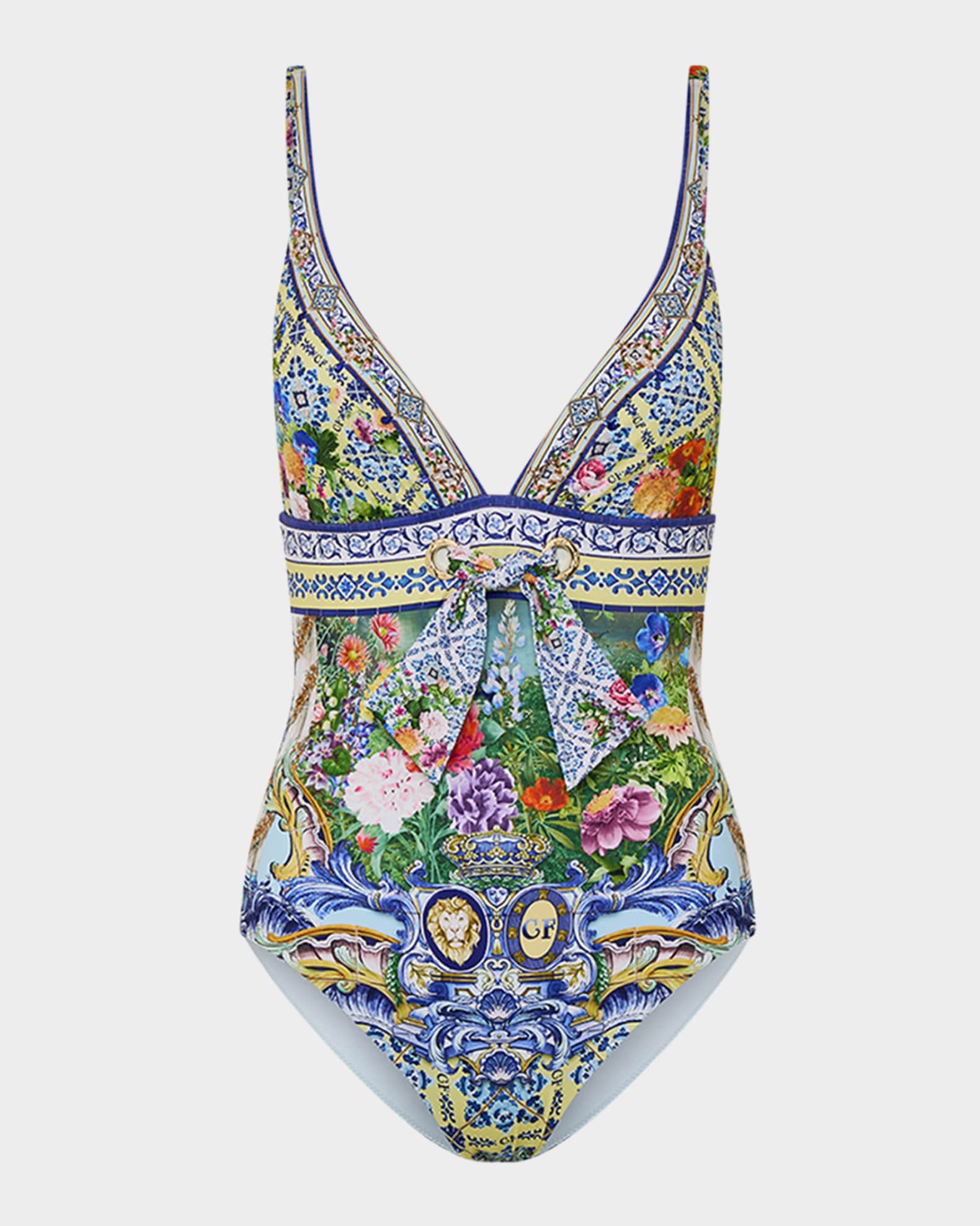 Wall To Wall Tie Tri One-Piece Swimsuit 0
