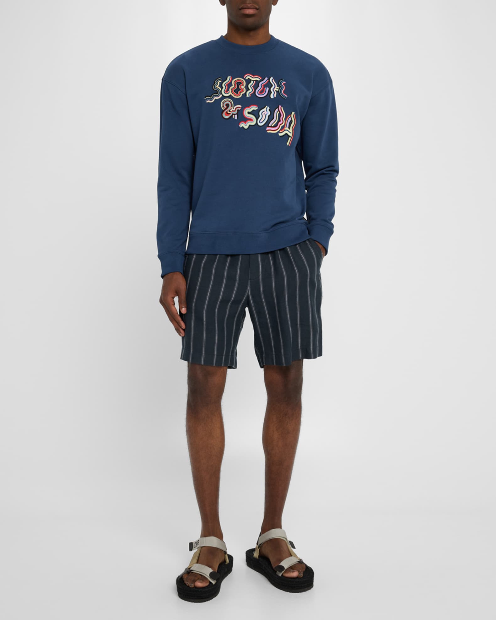 Men's Embroidered Relaxed-Fit Sweatshirt 1