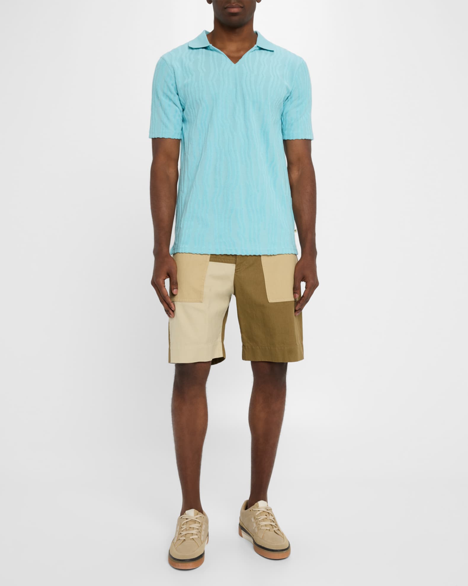 Scotch & Soda Men's Jacquard Terry Polo Shirt | Neiman Marcus