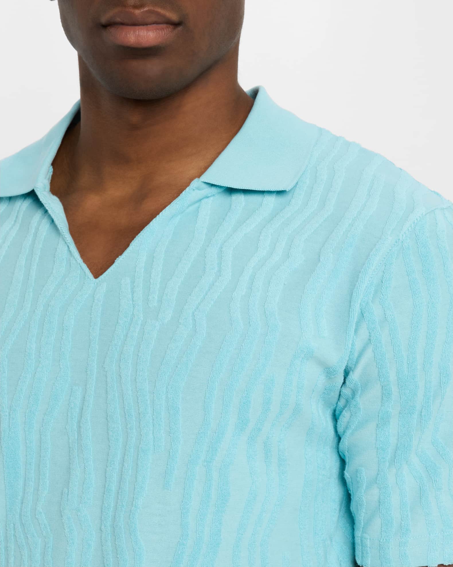 Scotch & Soda Men's Jacquard Terry Polo Shirt | Neiman Marcus