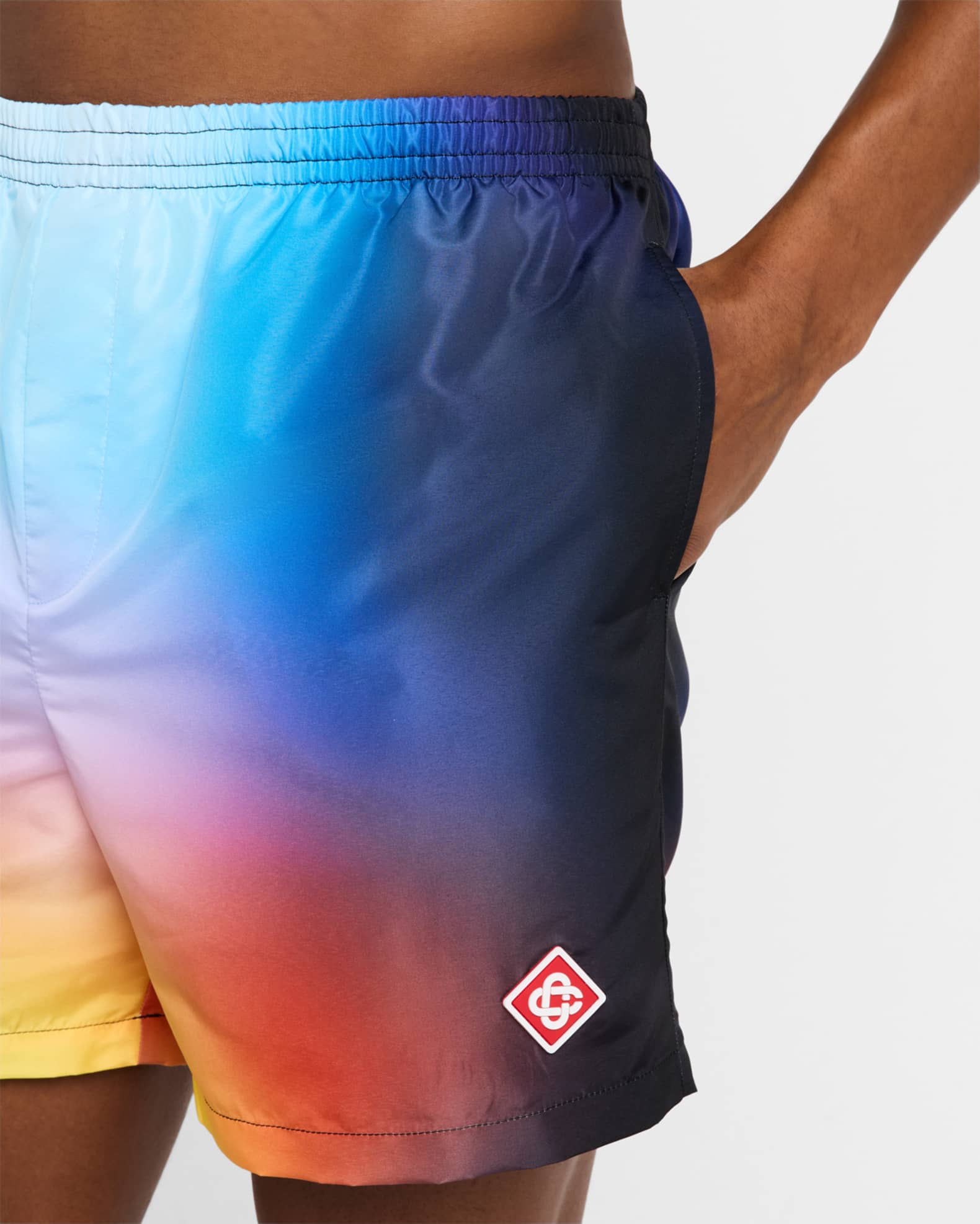 CASABLANCA Men's Gradient-Print Swim Shorts | Neiman Marcus