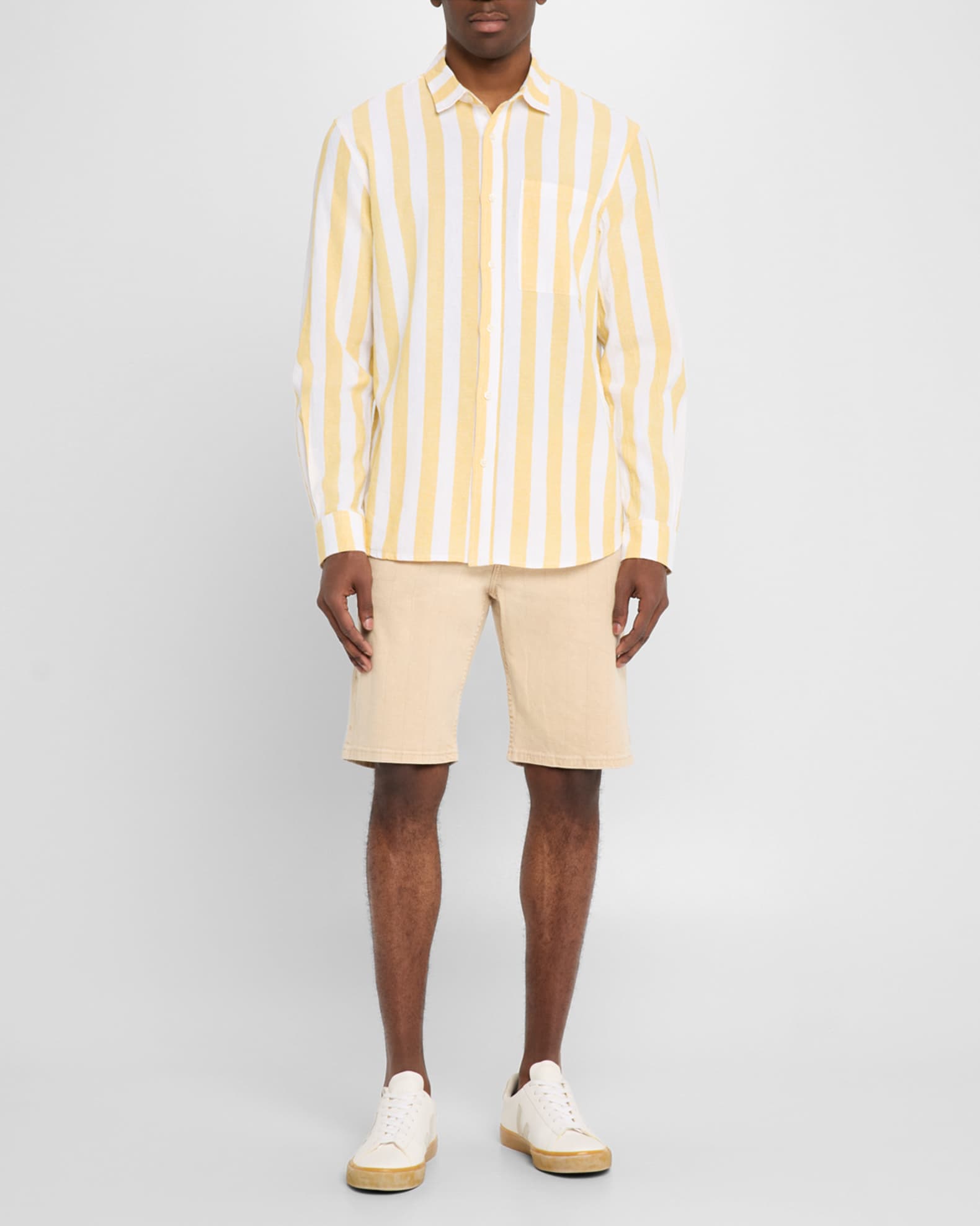 Men's Striped Sport Shirt - Thumbnail 2