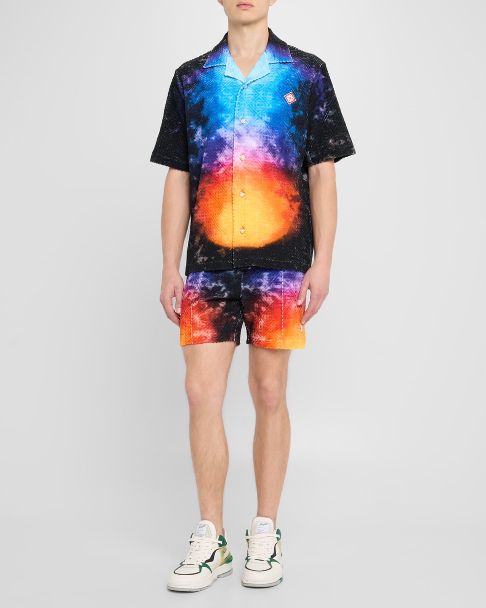 Men's Gradient Monogram Toweling Camp Shirt - Thumbnail 2