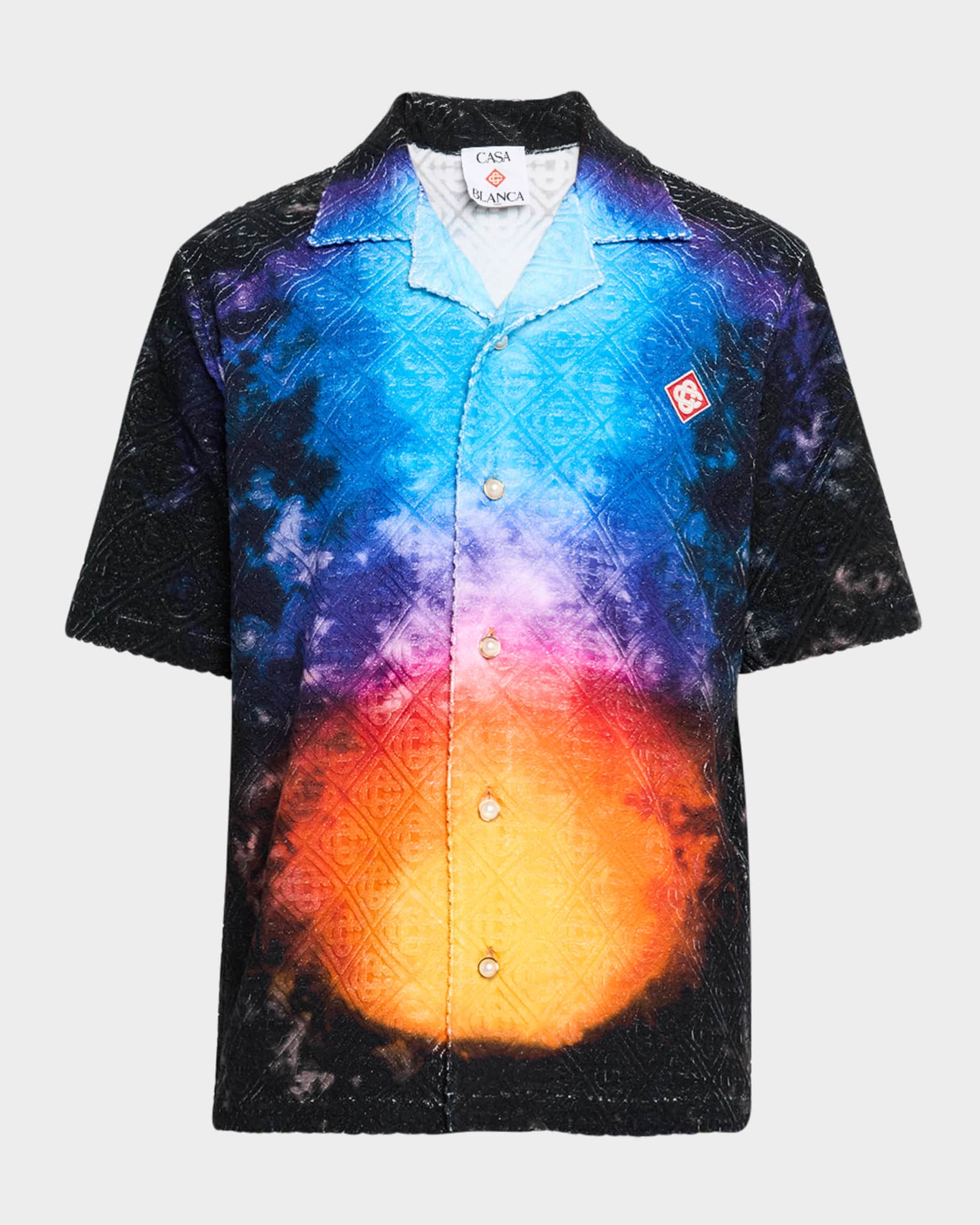 Men's Gradient Monogram Toweling Camp Shirt