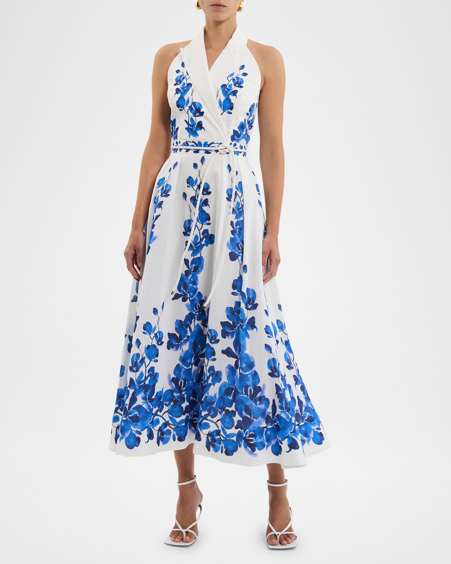 Orchid Blues Pleated Floral-Print Midi Dress 1