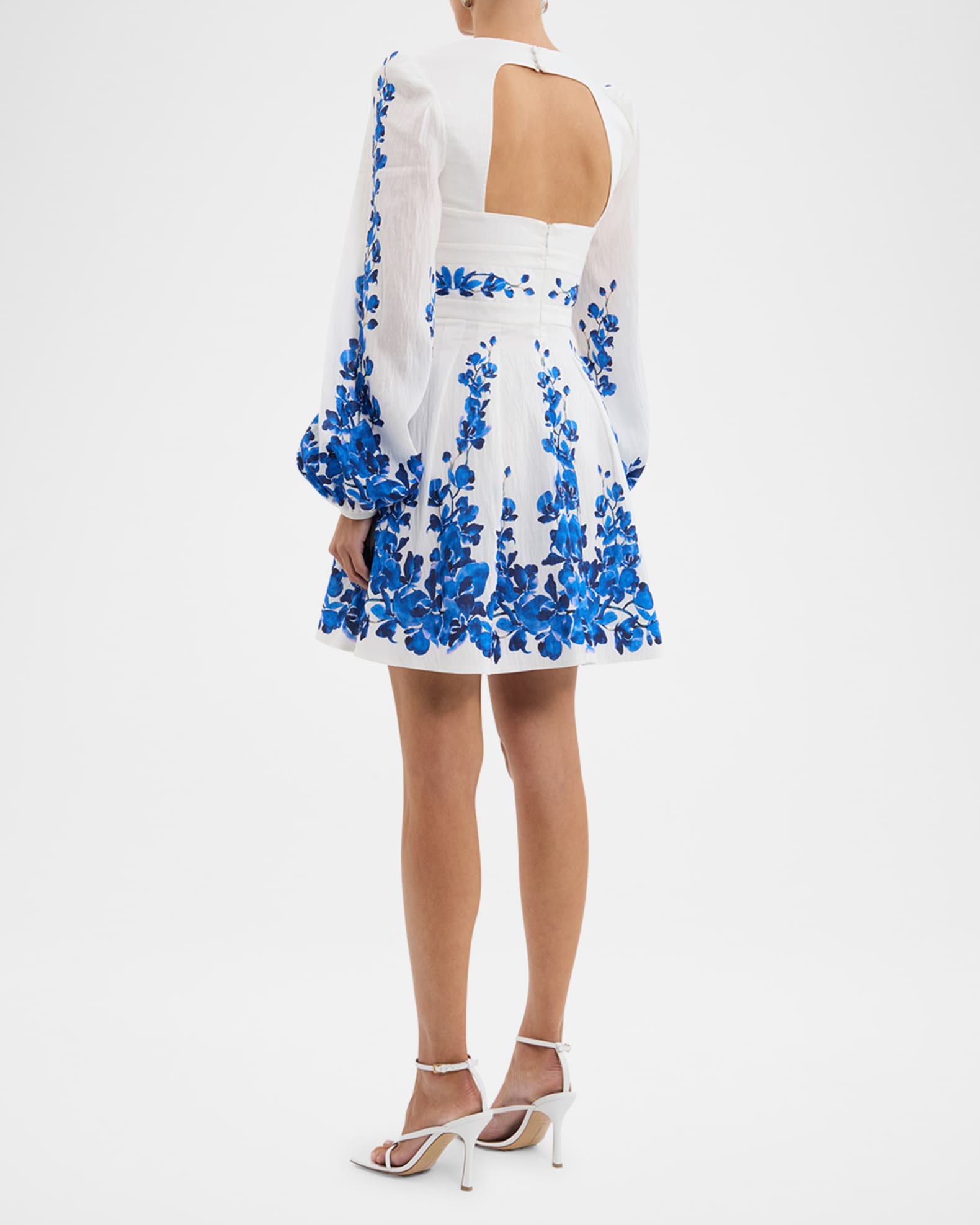【REBECCA VALLANCE】INDIGO BLOOM MINI DRESSプリーツネック Rebecca Vallance Yellow Dresses | Designer Collection | Coveti