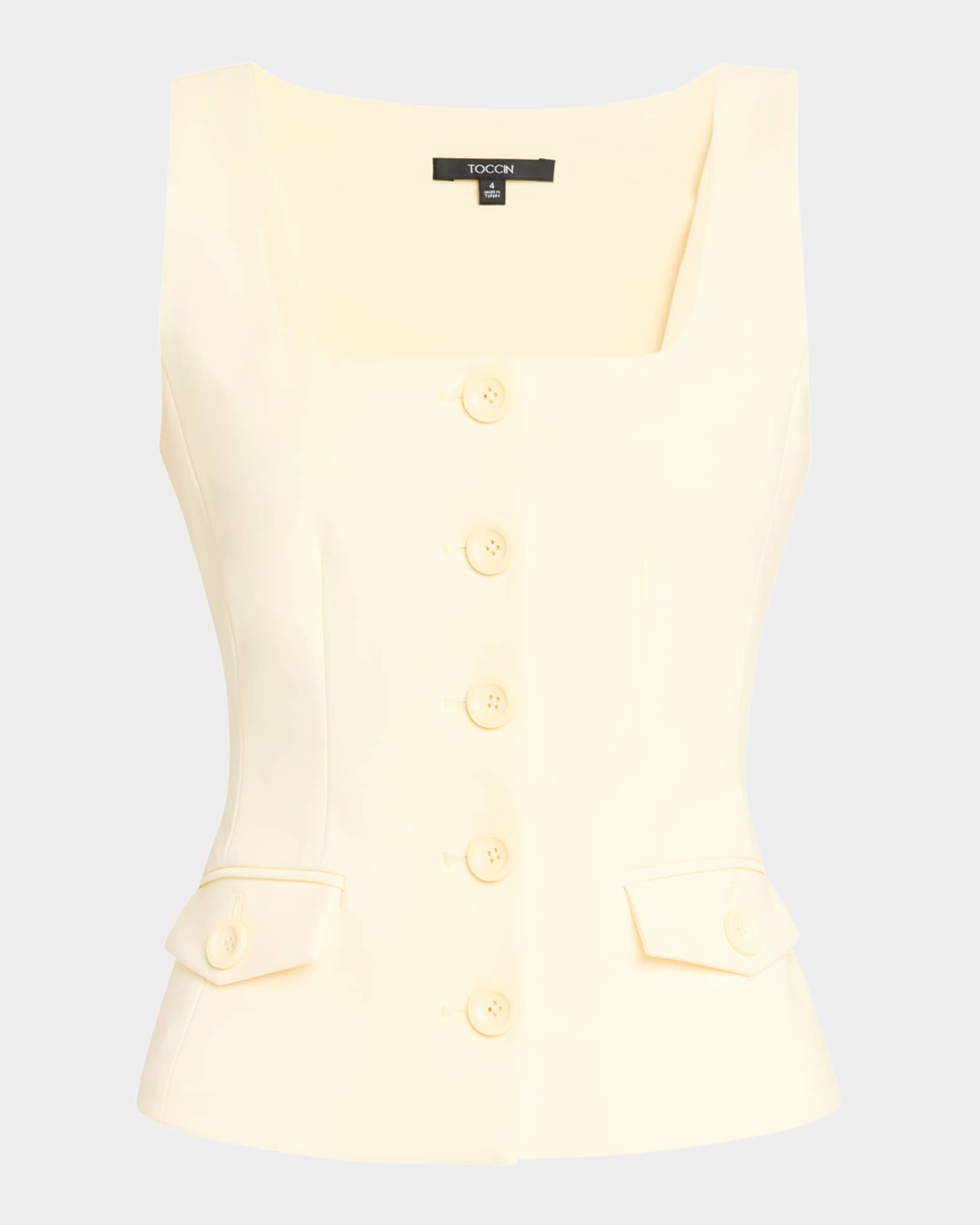 Georgia Scoop-Neck Button-Front Top 0