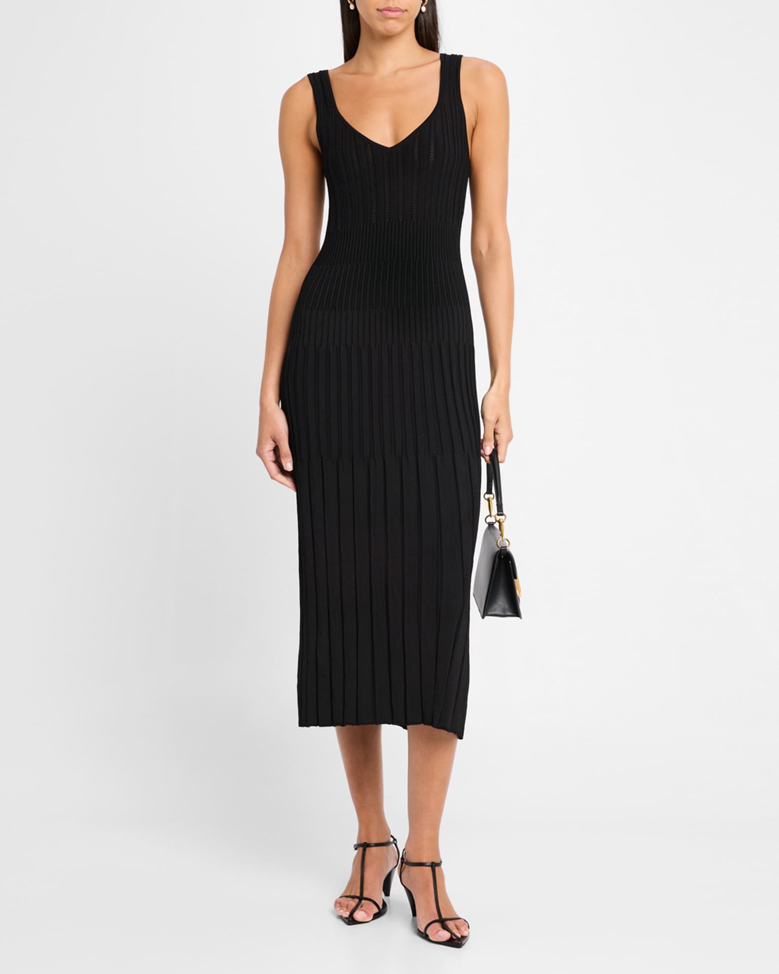 Joely Ribbed V-Neck Sleeveless Dress 1