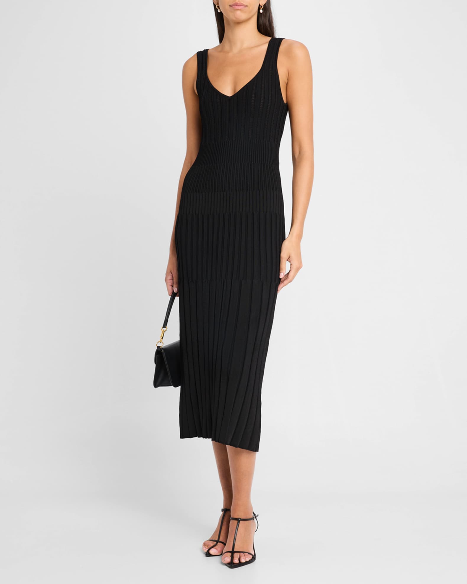 Joely Ribbed V-Neck Sleeveless Dress