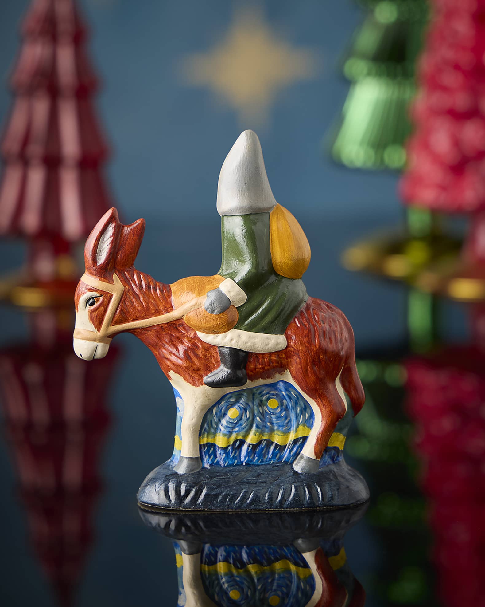 Santa on Mule Christmas Figurine 1