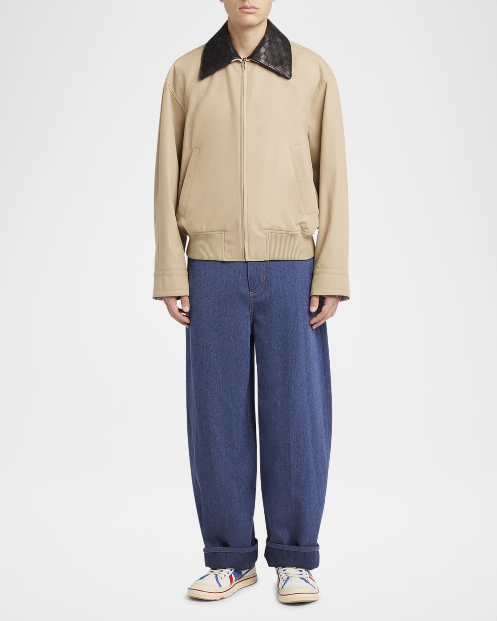 BOTTEGA VENETA◆Eliot キャンバススニーカー ミッドトップ ロゴ Bottega Veneta Men's Eliot Canvas Mid-Top Sneakers | Neiman