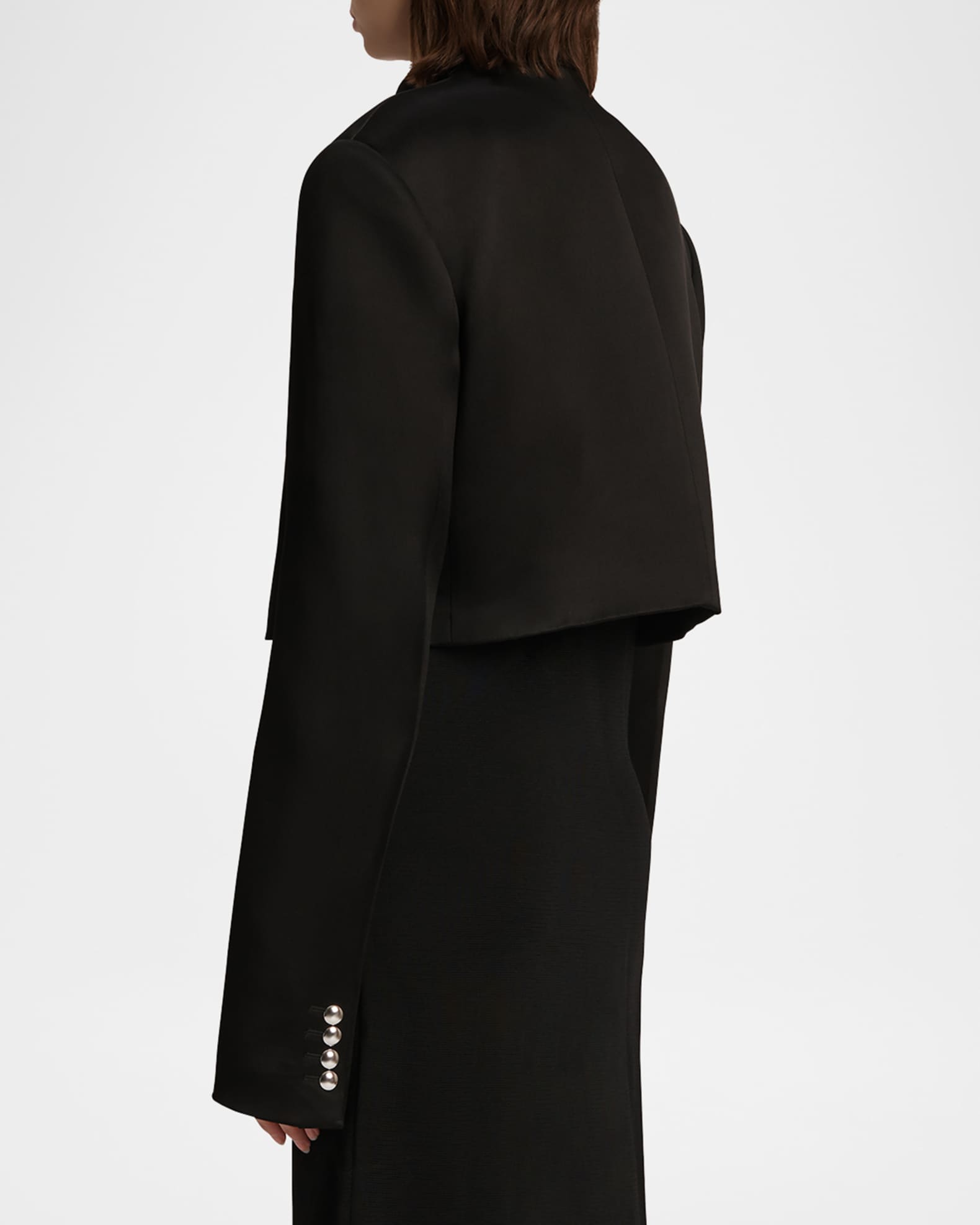 Samuelson Single-Breasted Crop Jacket 1