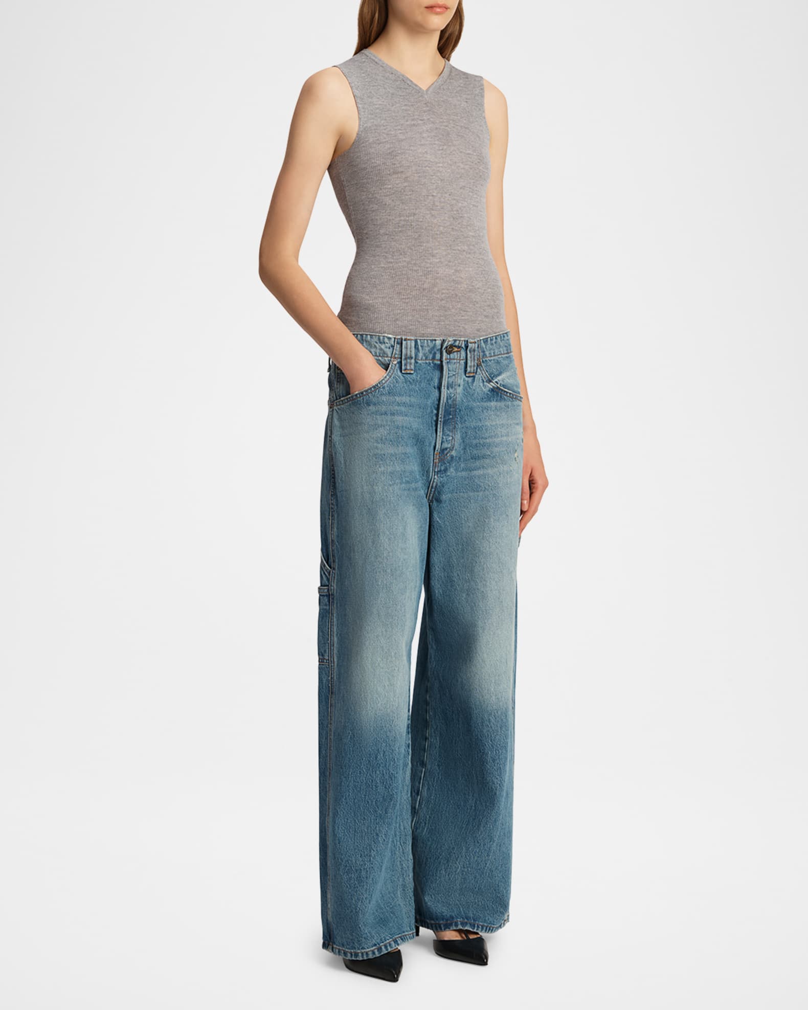 Sowen Wide-Leg Carpenter Jeans 1