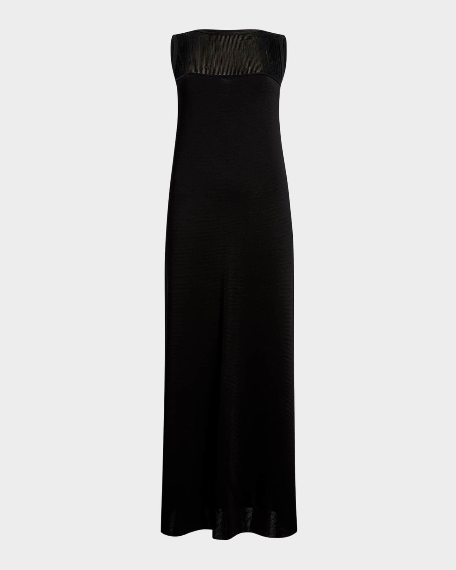 Ruslan Fringe Yoke Sleeveless Column Gown 0